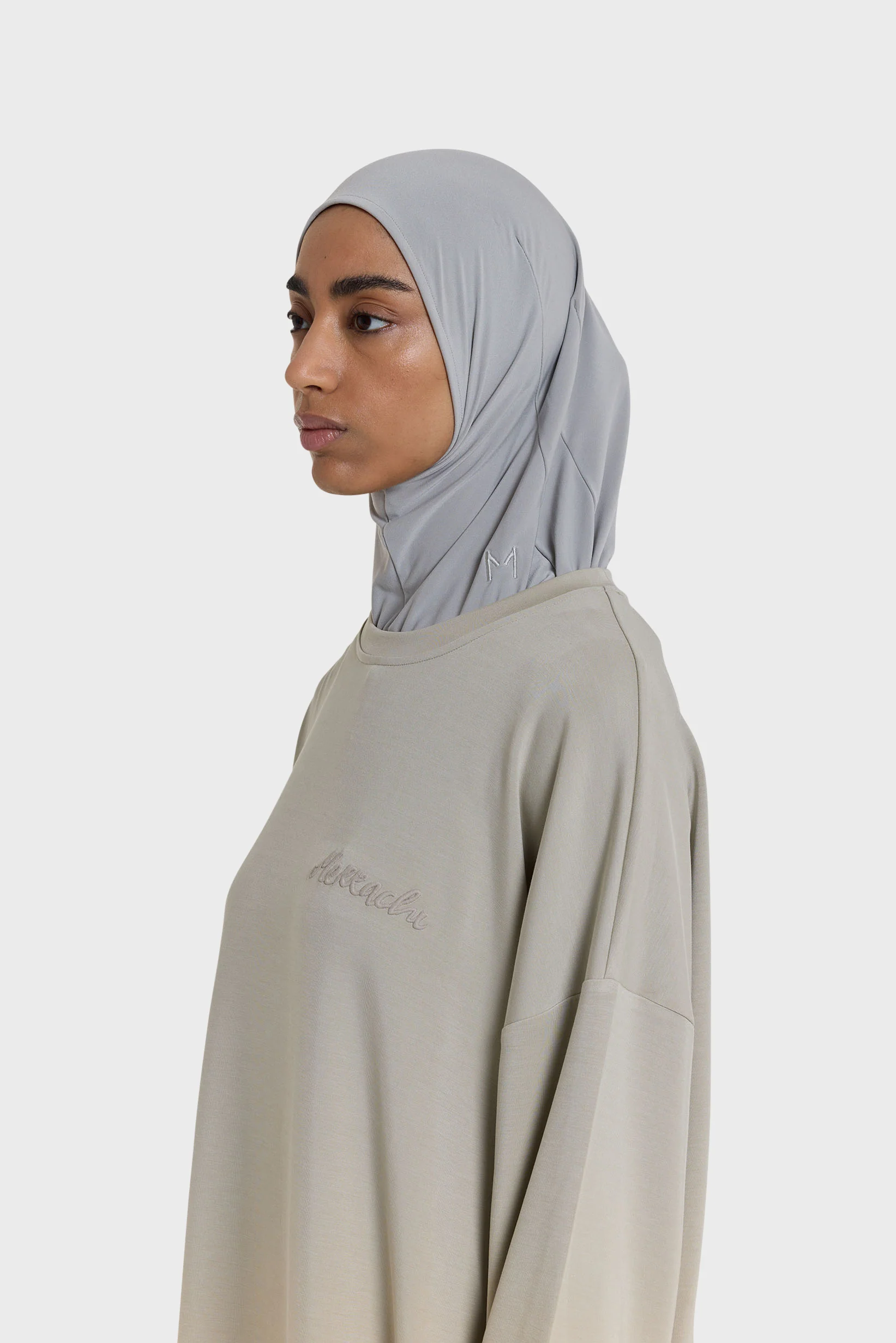 Premium Jersey Hijab | Grey - Image 2