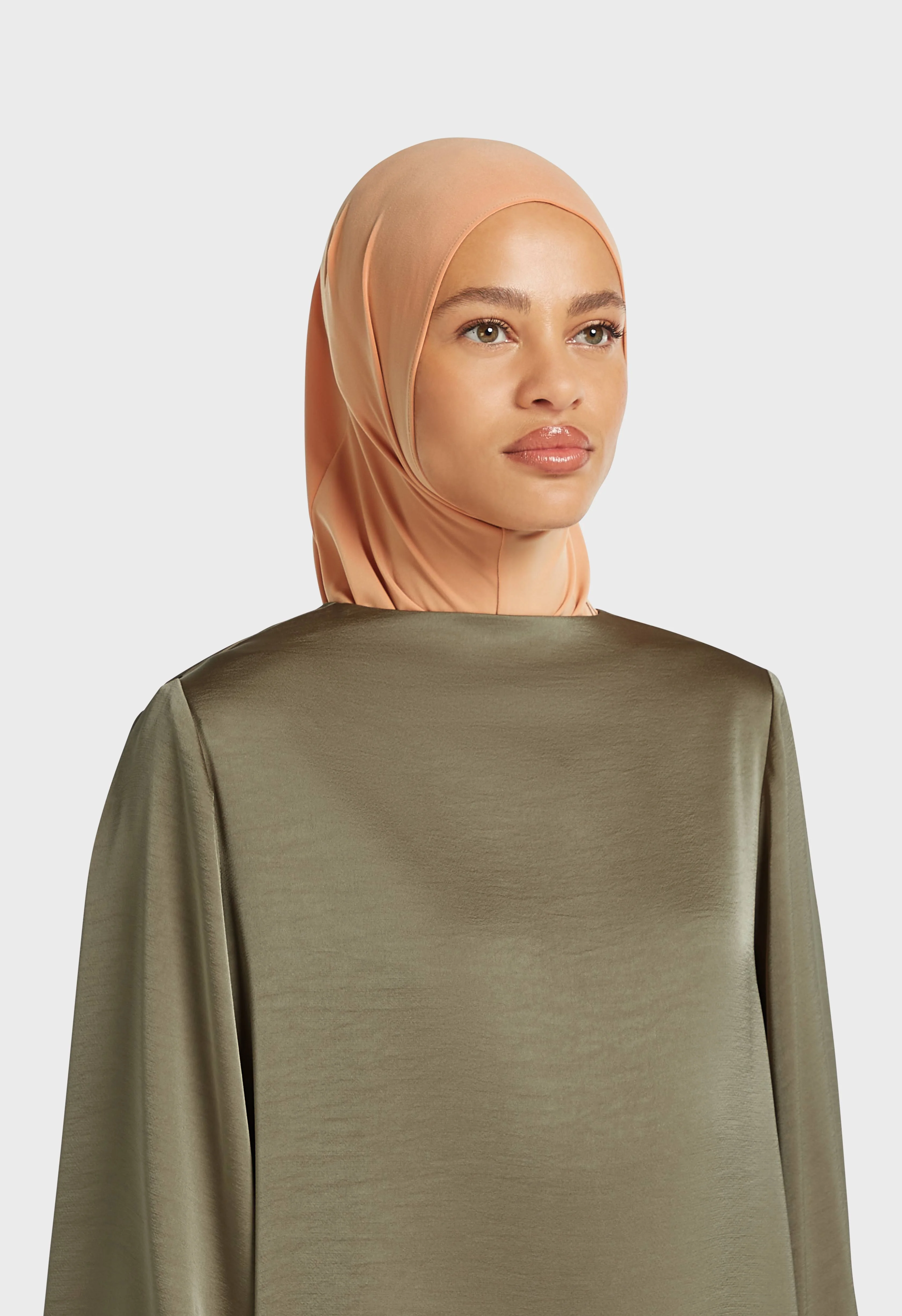 Premium Jersey Hijab | Pastel Orange - Image 2