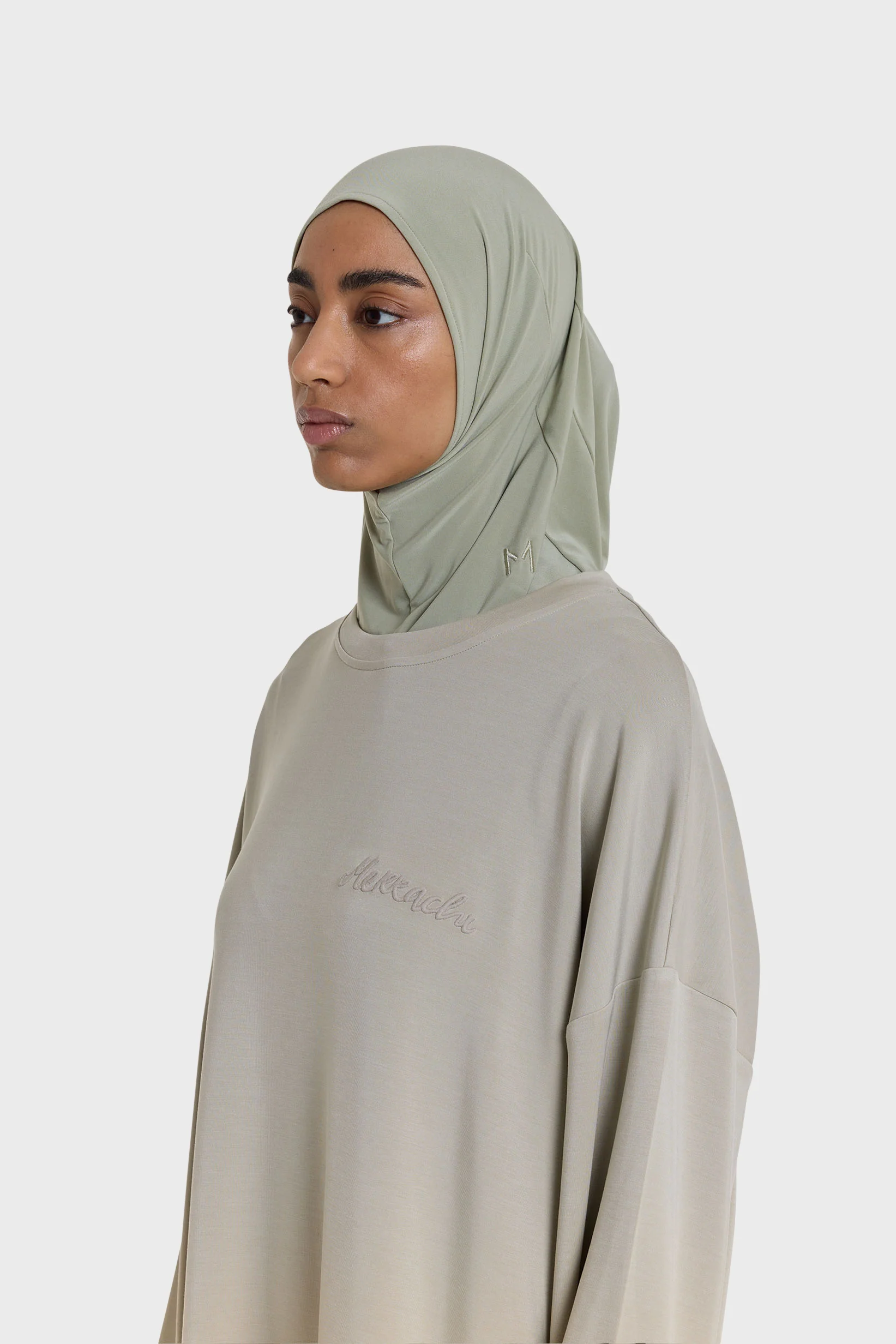 Premium Jersey Hijab | Sage - Image 2