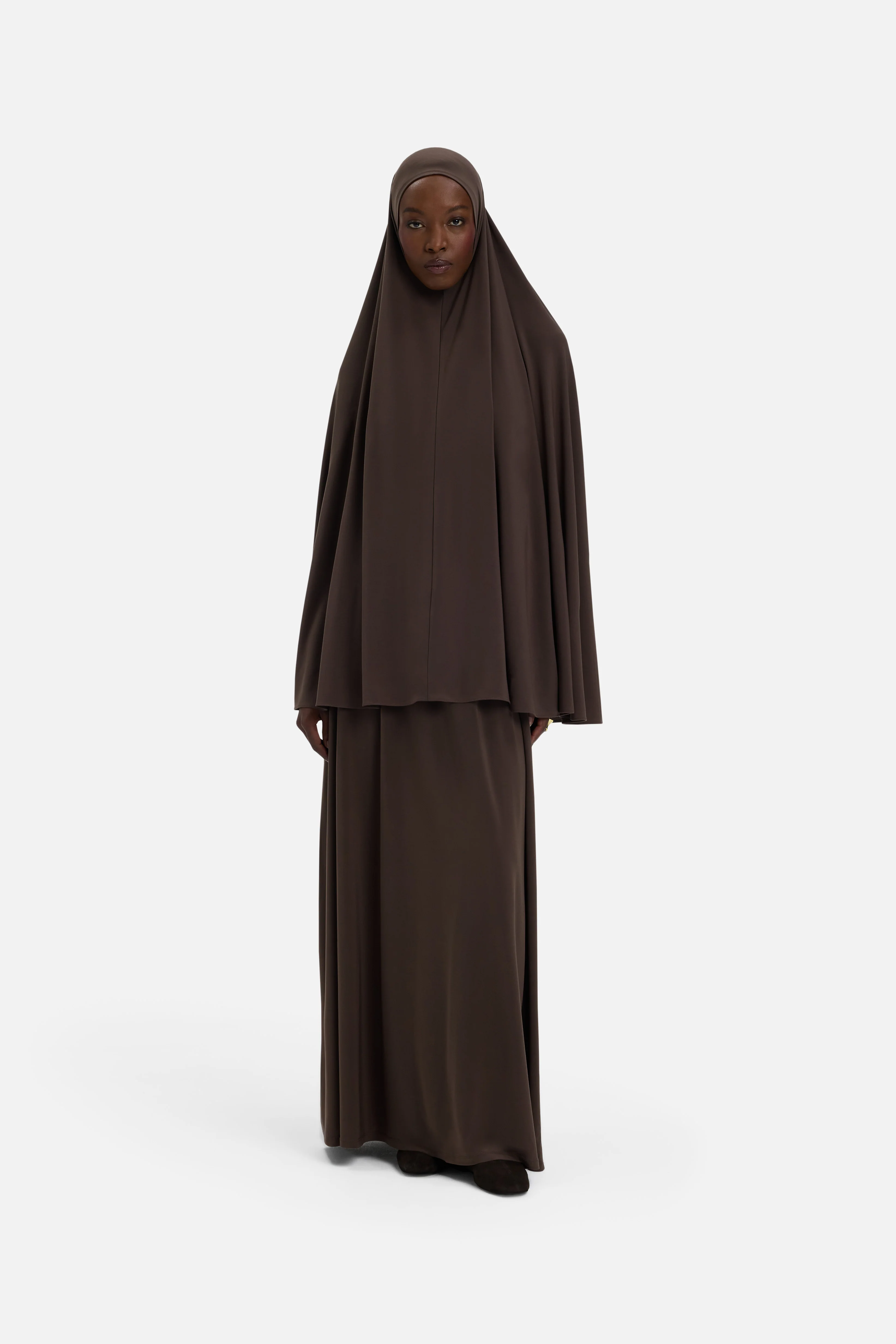 Premium Jersey Khimaar | Dark Brown