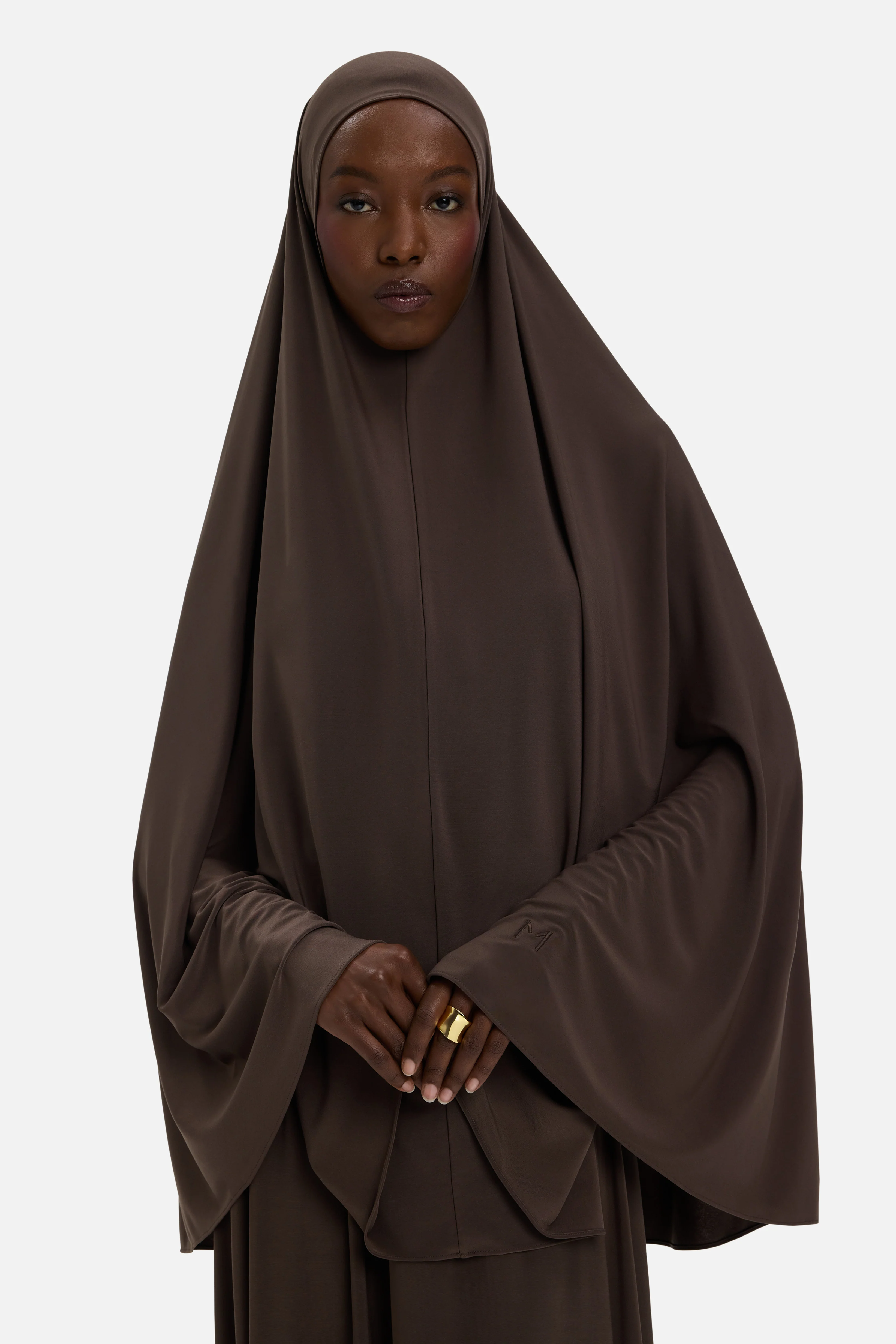 Premium Jersey Khimaar | Dark Brown - Image 3