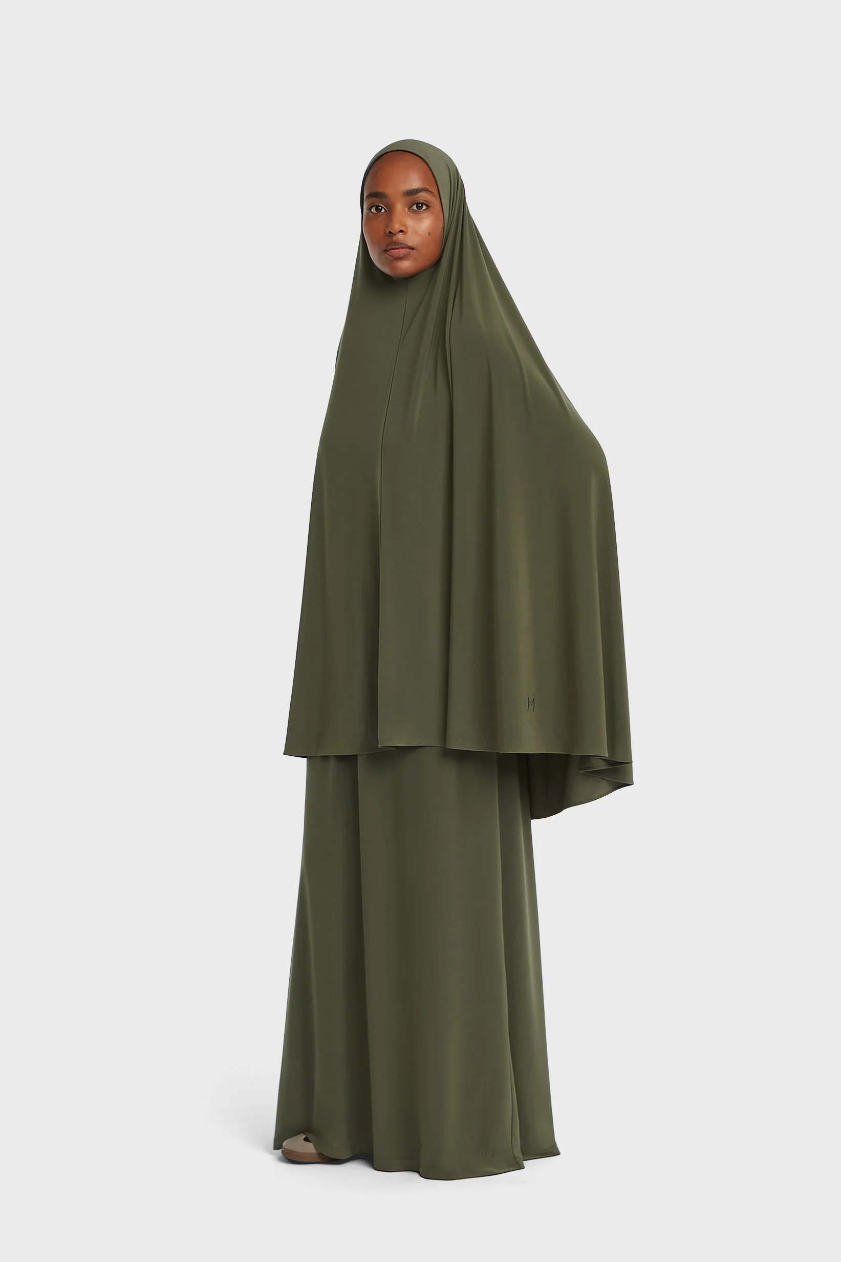 Premium Jersey Khimaar | Dusty Olive - Image 2