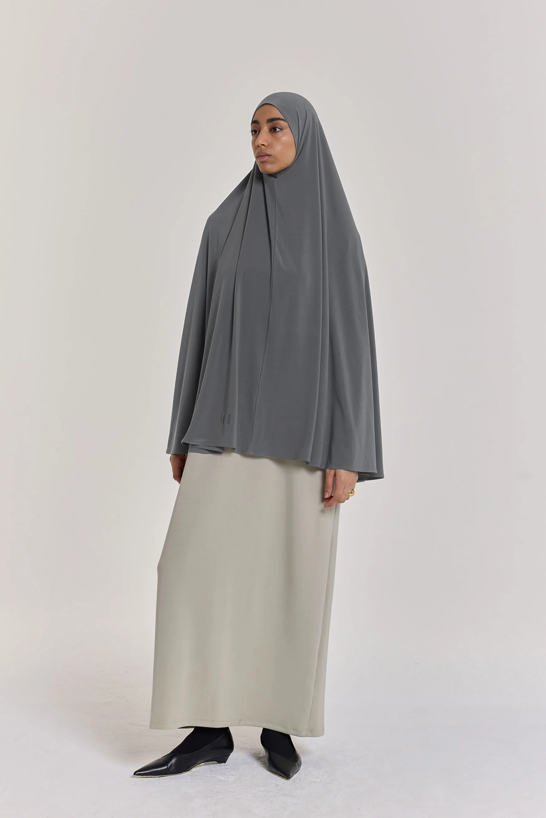 Premium Jersey Khimaar | Steel Grey