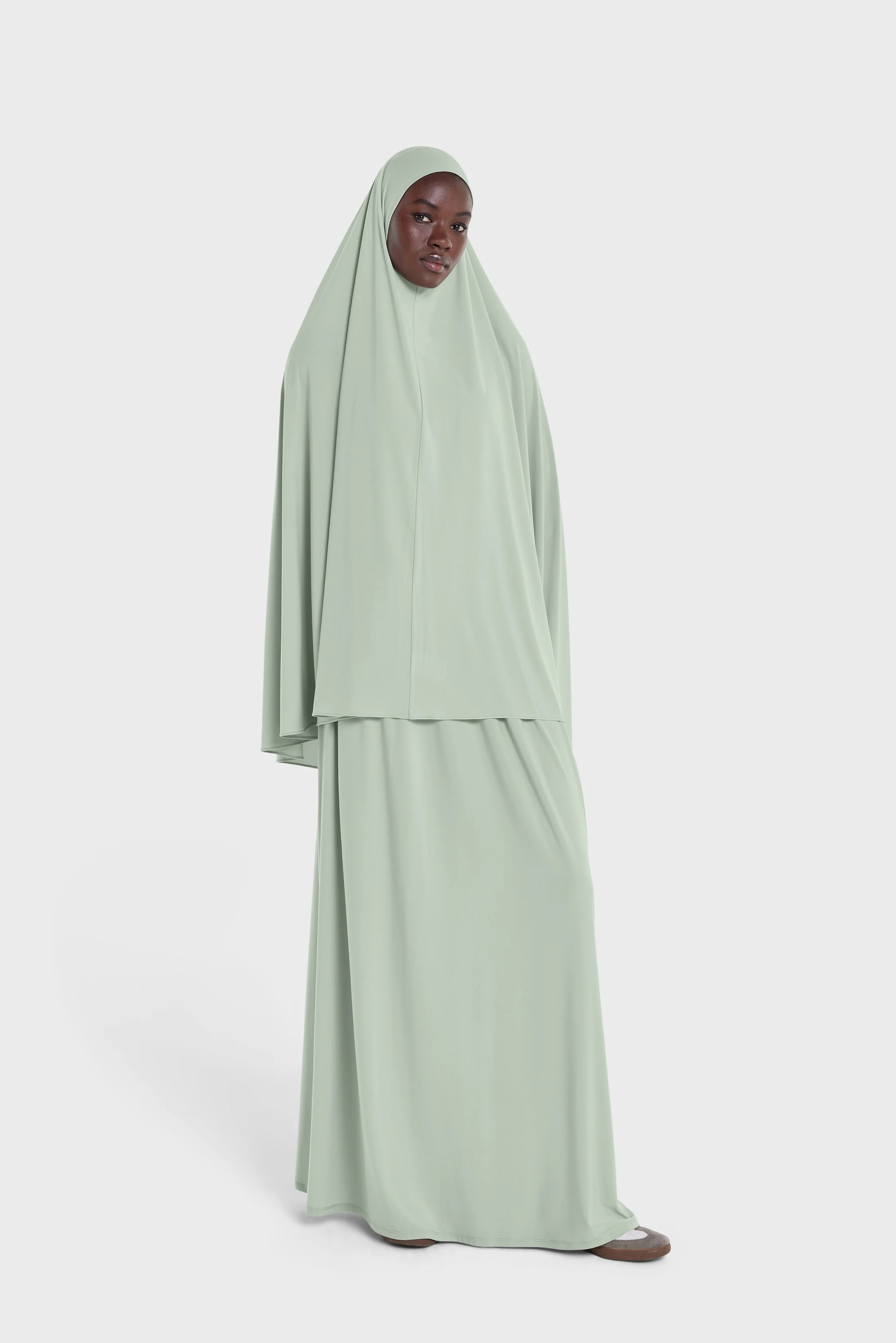 Premium Jersey Prayer Skirt | Misty Green - Image 2