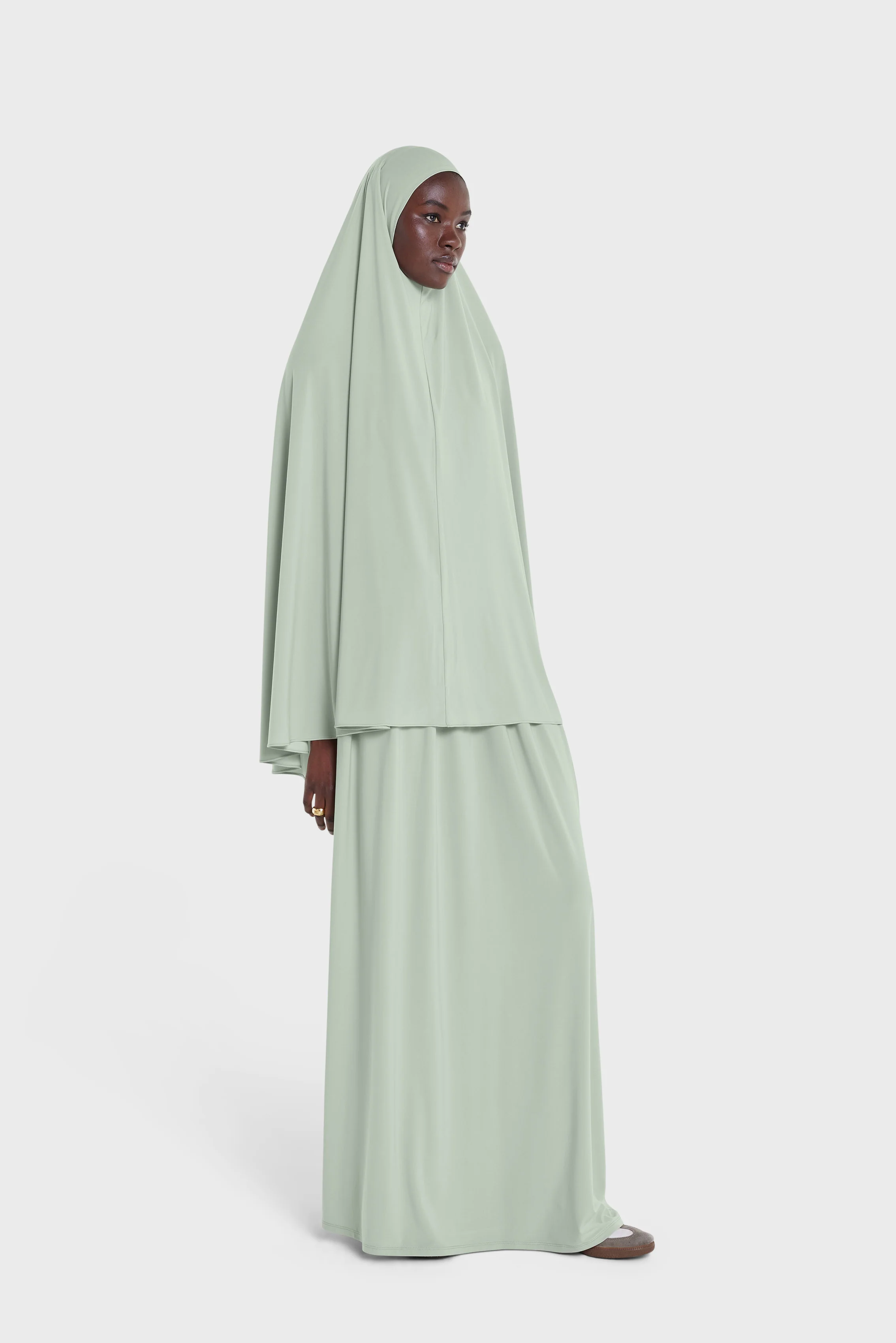 Premium Jersey Prayer Skirt | Misty Green - Image 4
