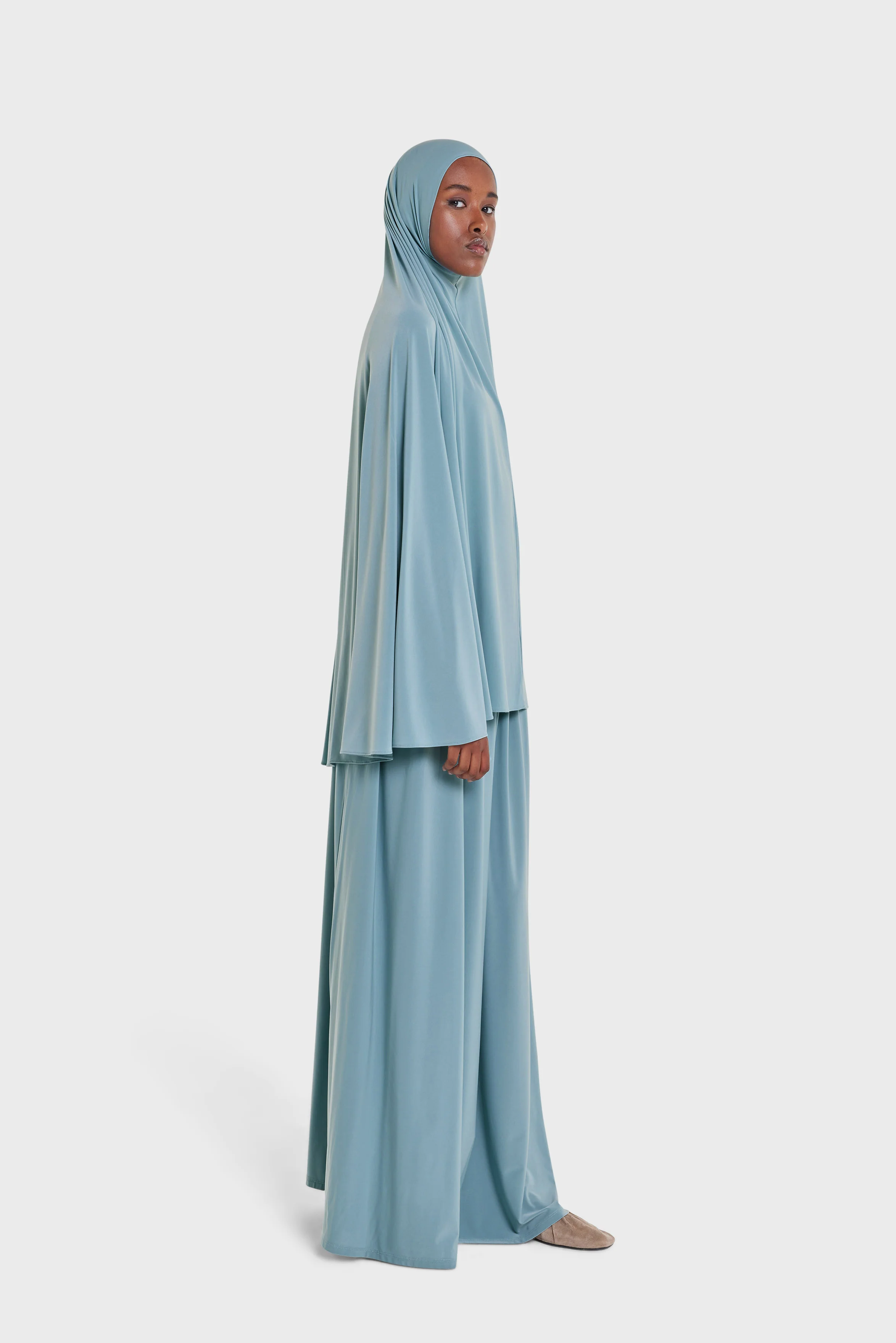 Premium Jersey Prayer Skirt | Stone Blue - Image 4