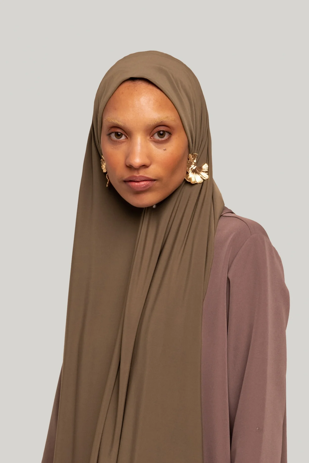 Premium Jersey Scarf | Brown Olive - Image 2