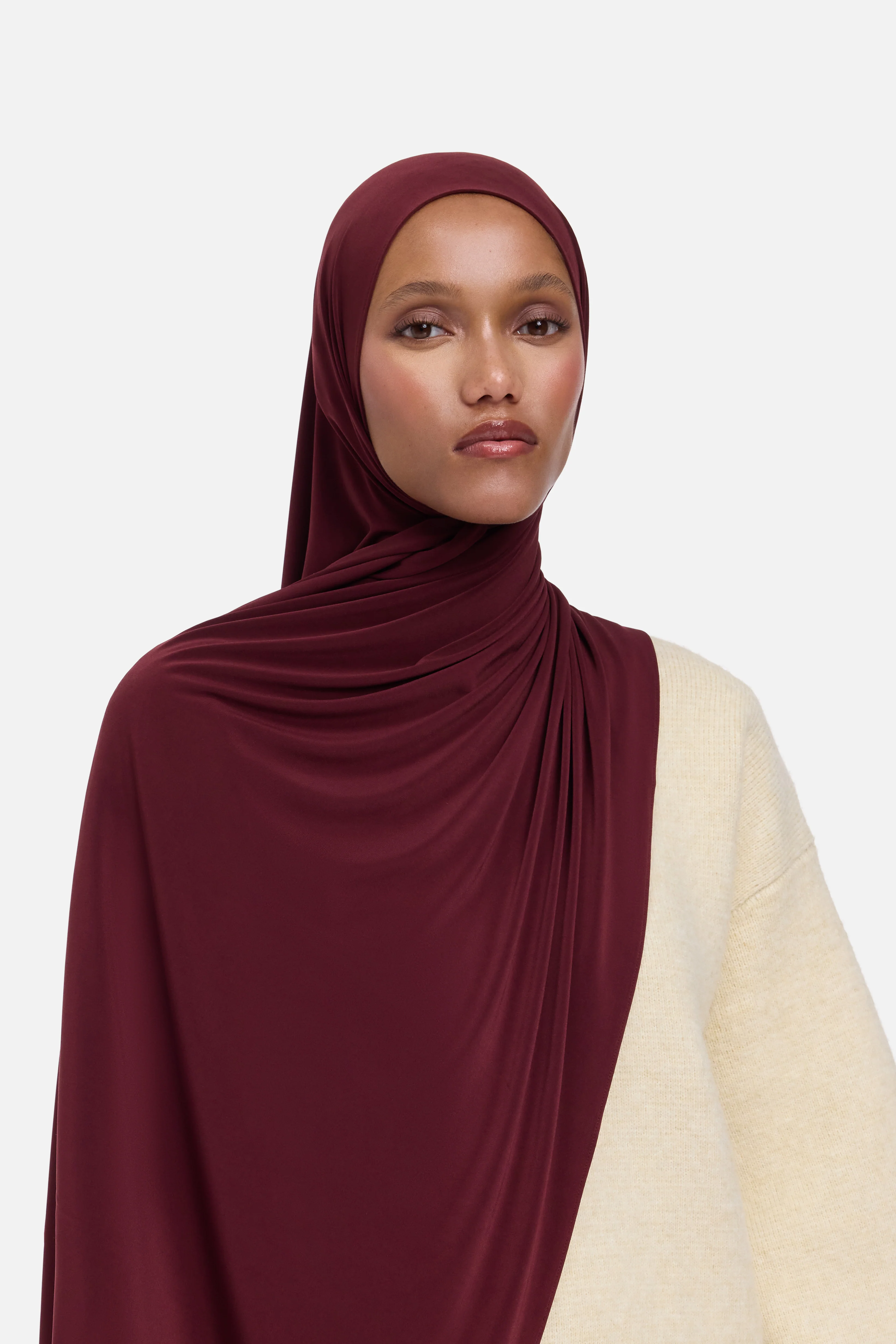 Premium Jersey Scarf | Burgundy