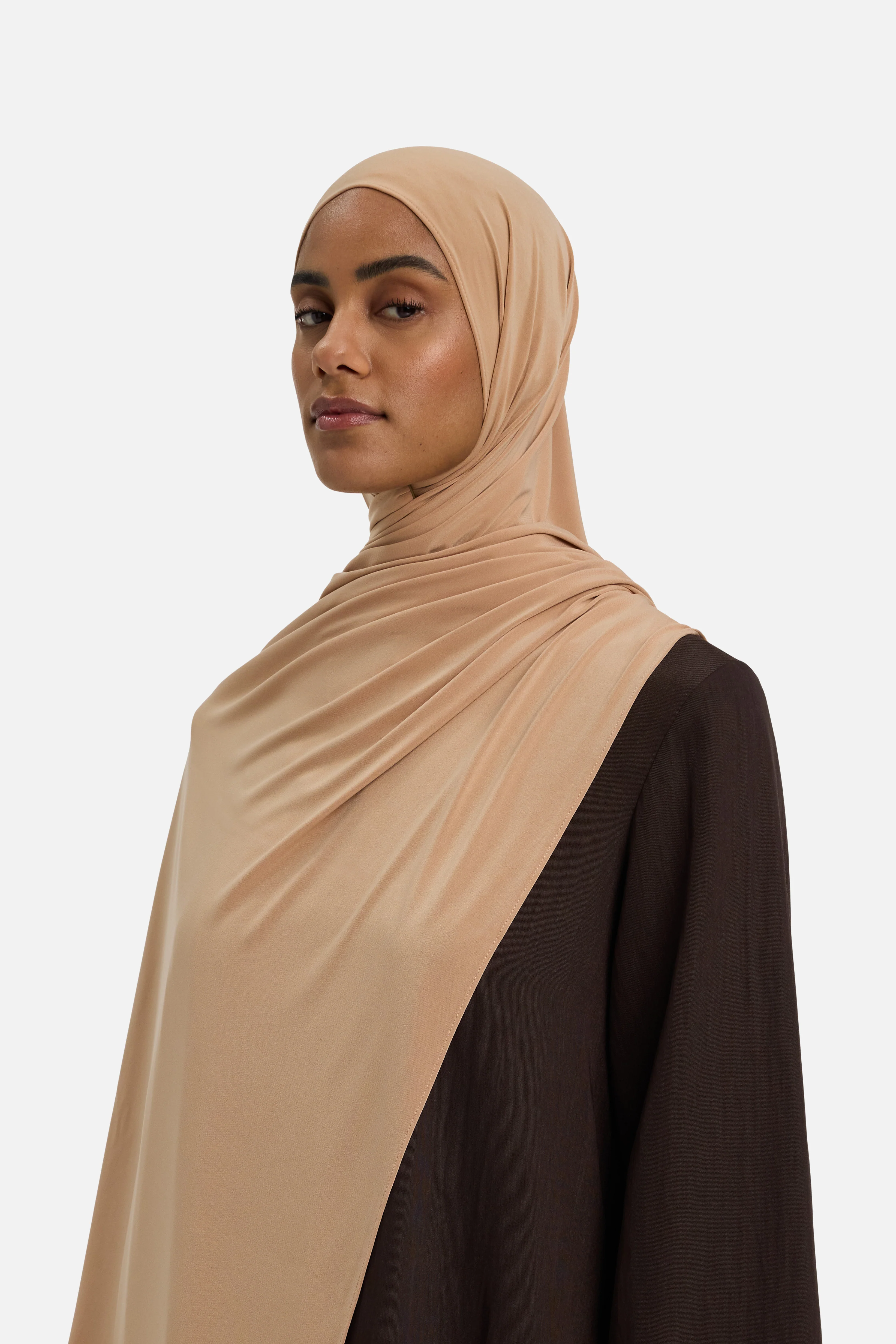 Premium Jersey Scarf | Dark Beige - Image 2