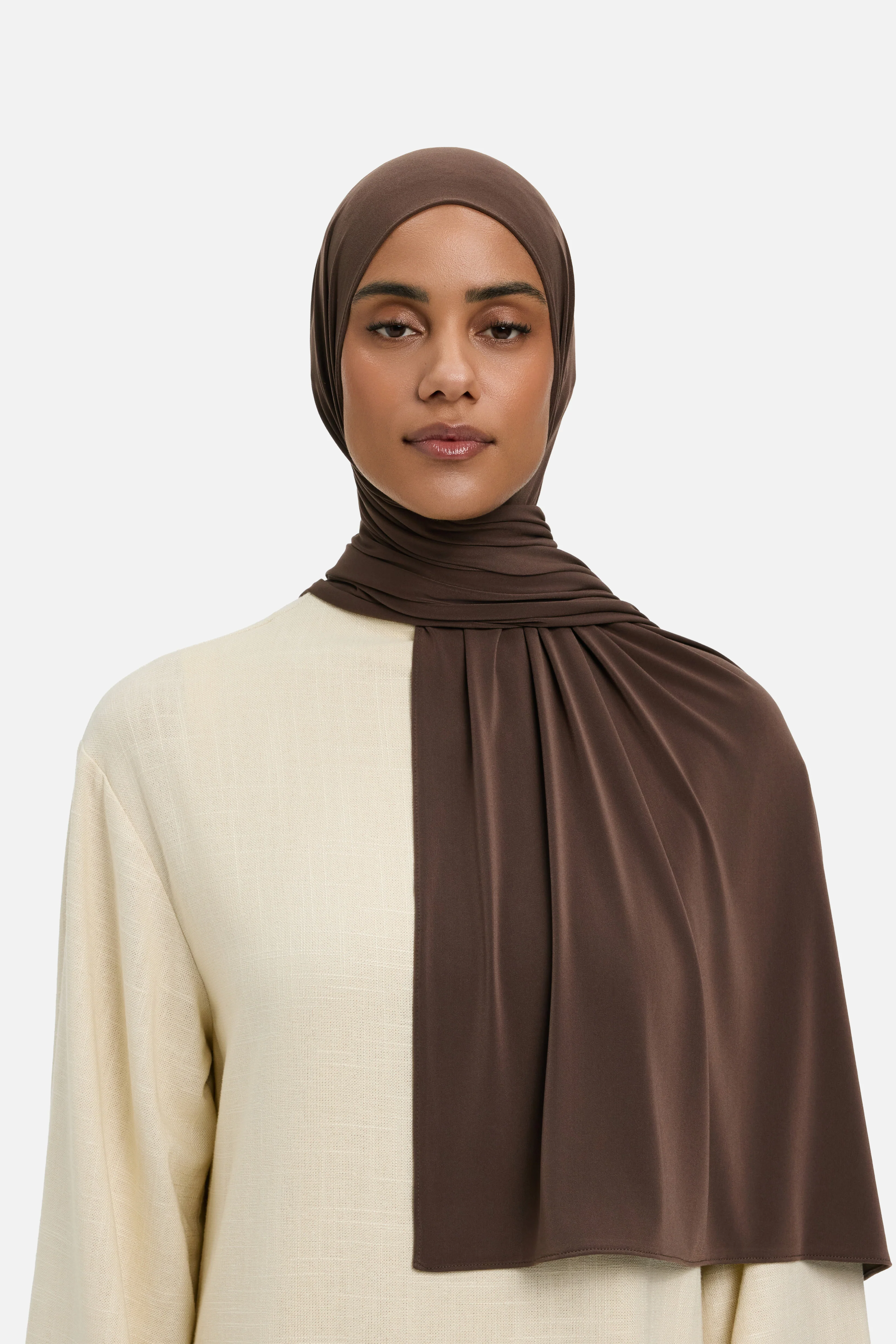 Premium Jersey Scarf | Dark Brown