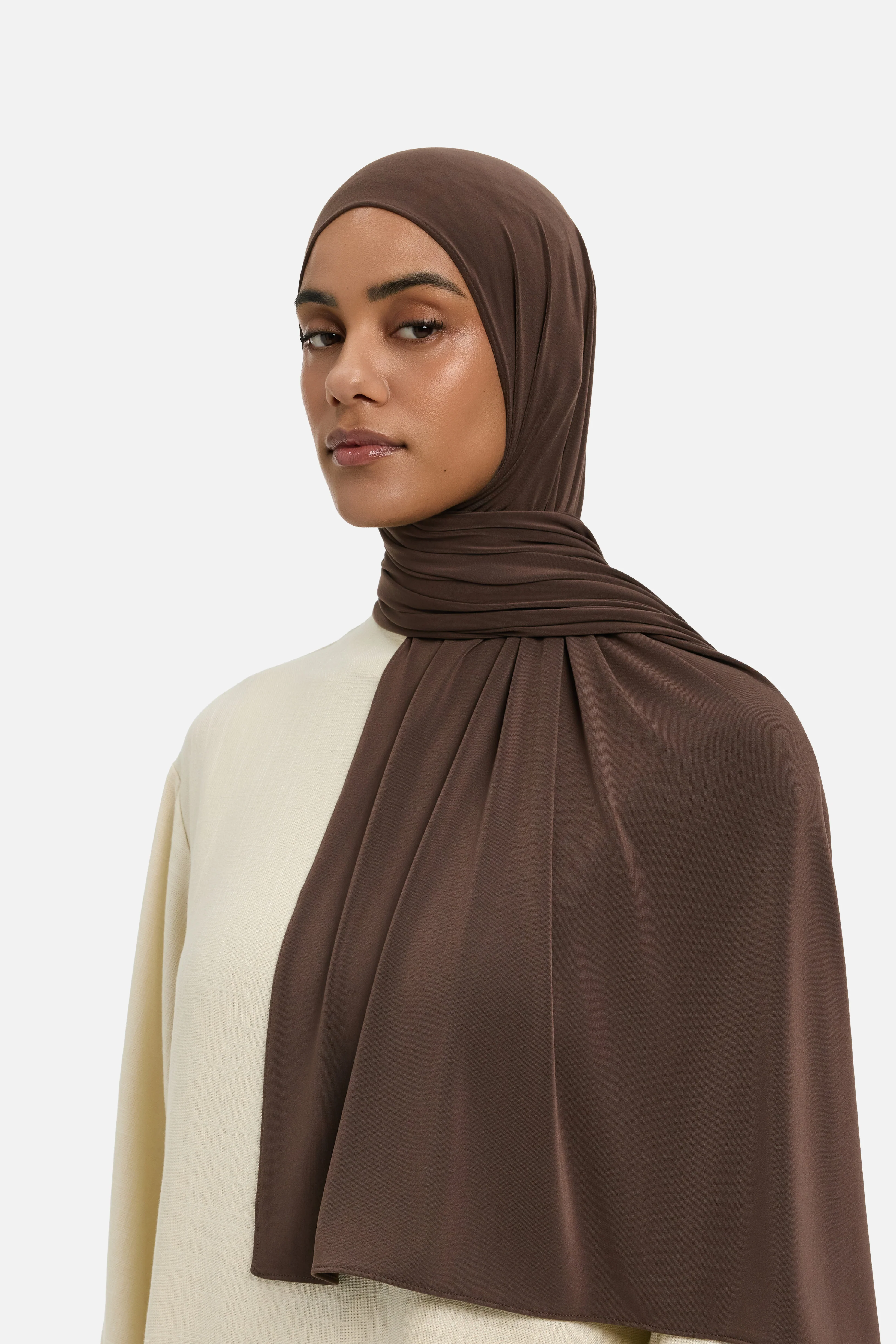 Premium Jersey Scarf | Dark Brown - Image 2