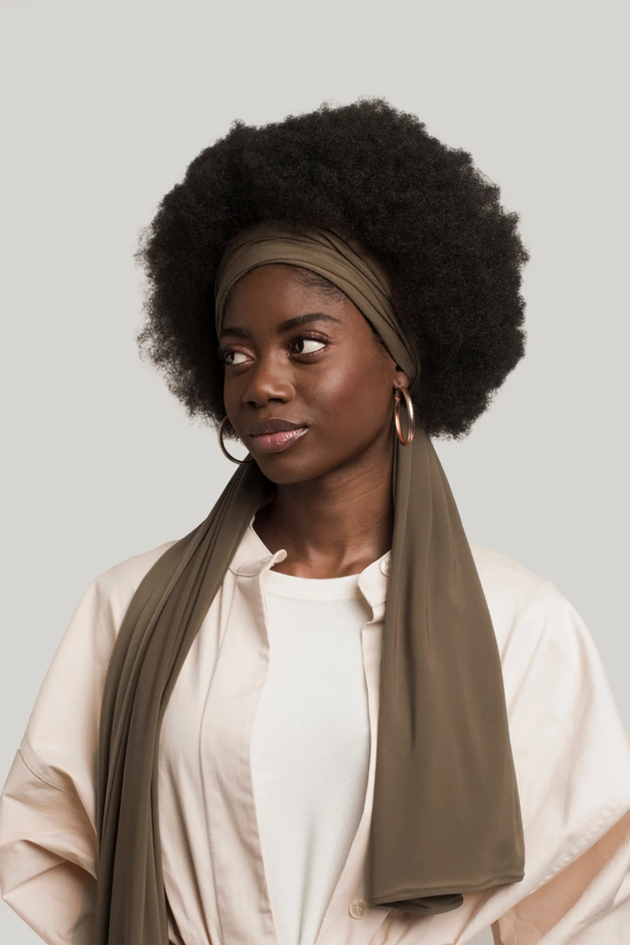 Premium Jersey Scarf | Dark Olive - Image 2