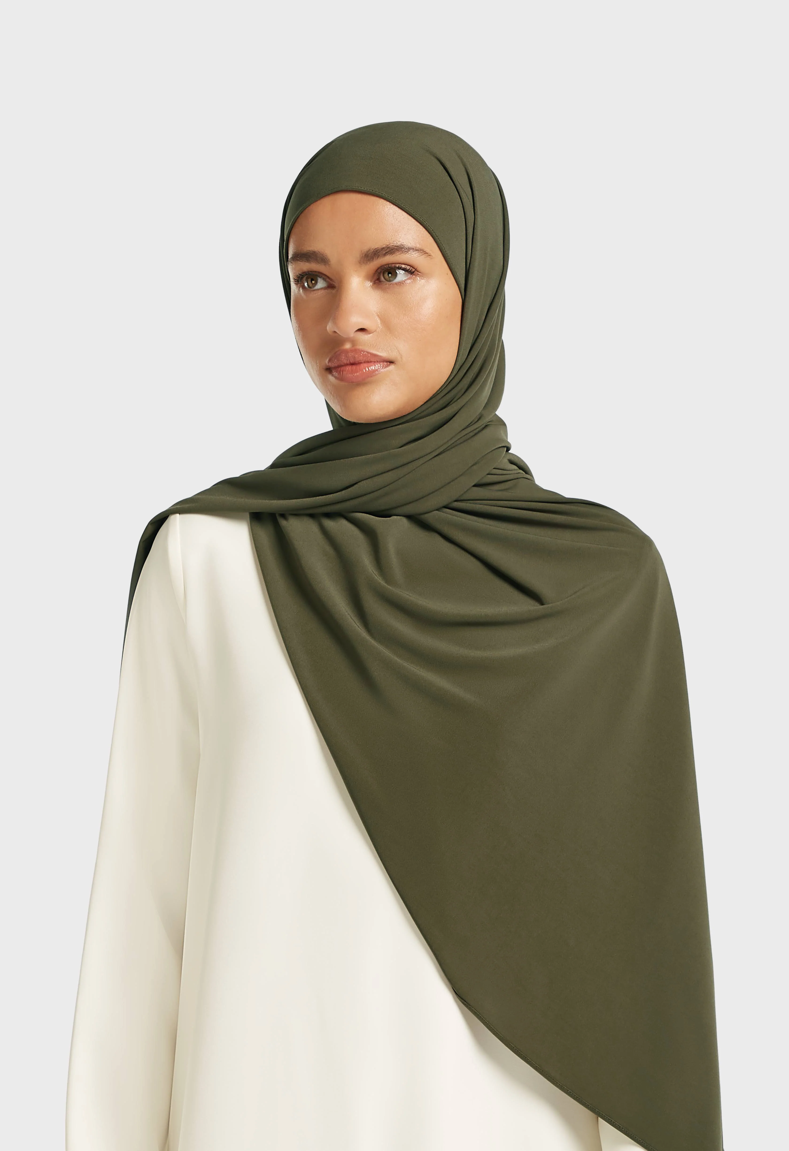 Premium Jersey Scarf | Dusty Olive - Image 2