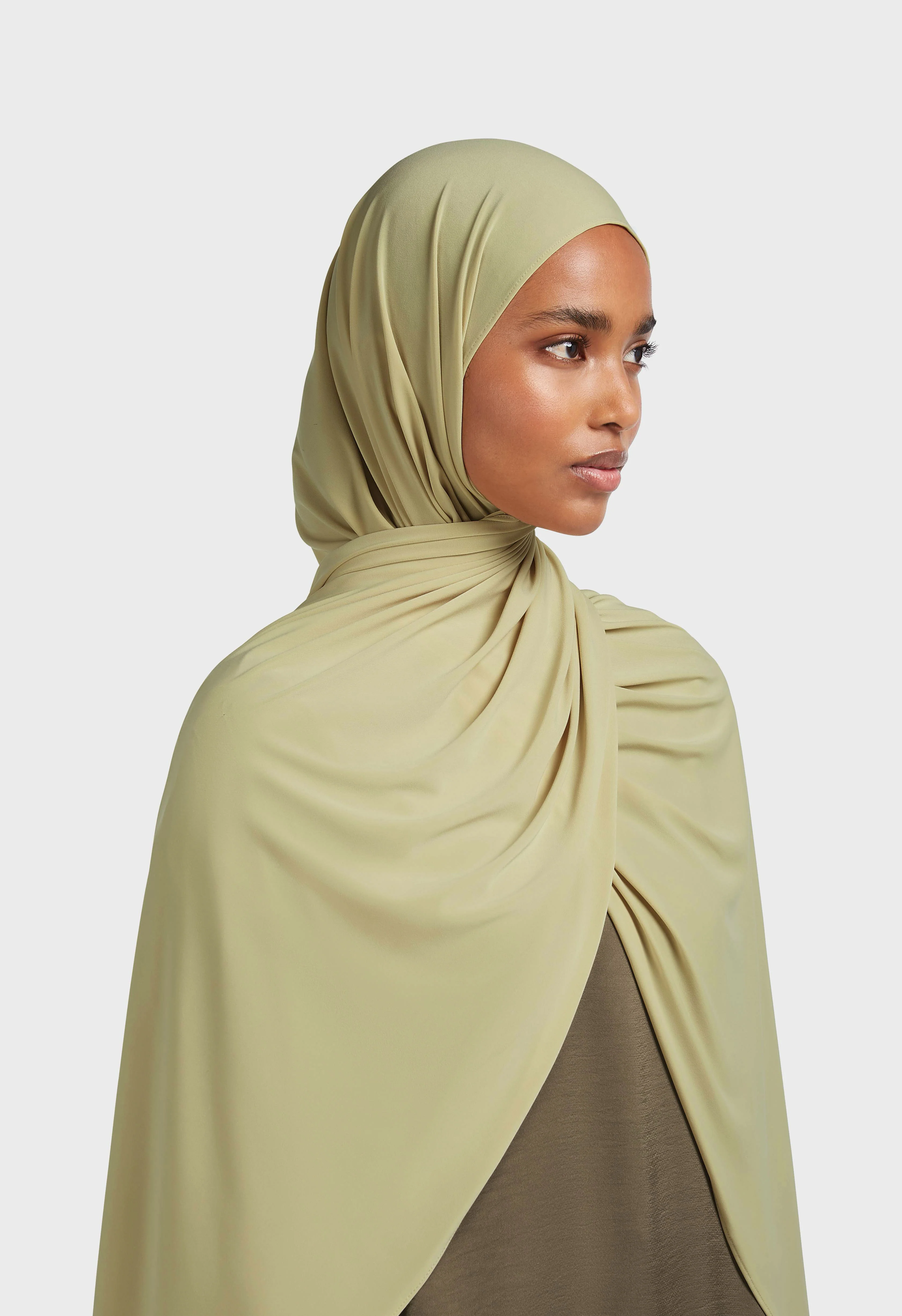 Premium Jersey Scarf | Iced Olive - Image 2