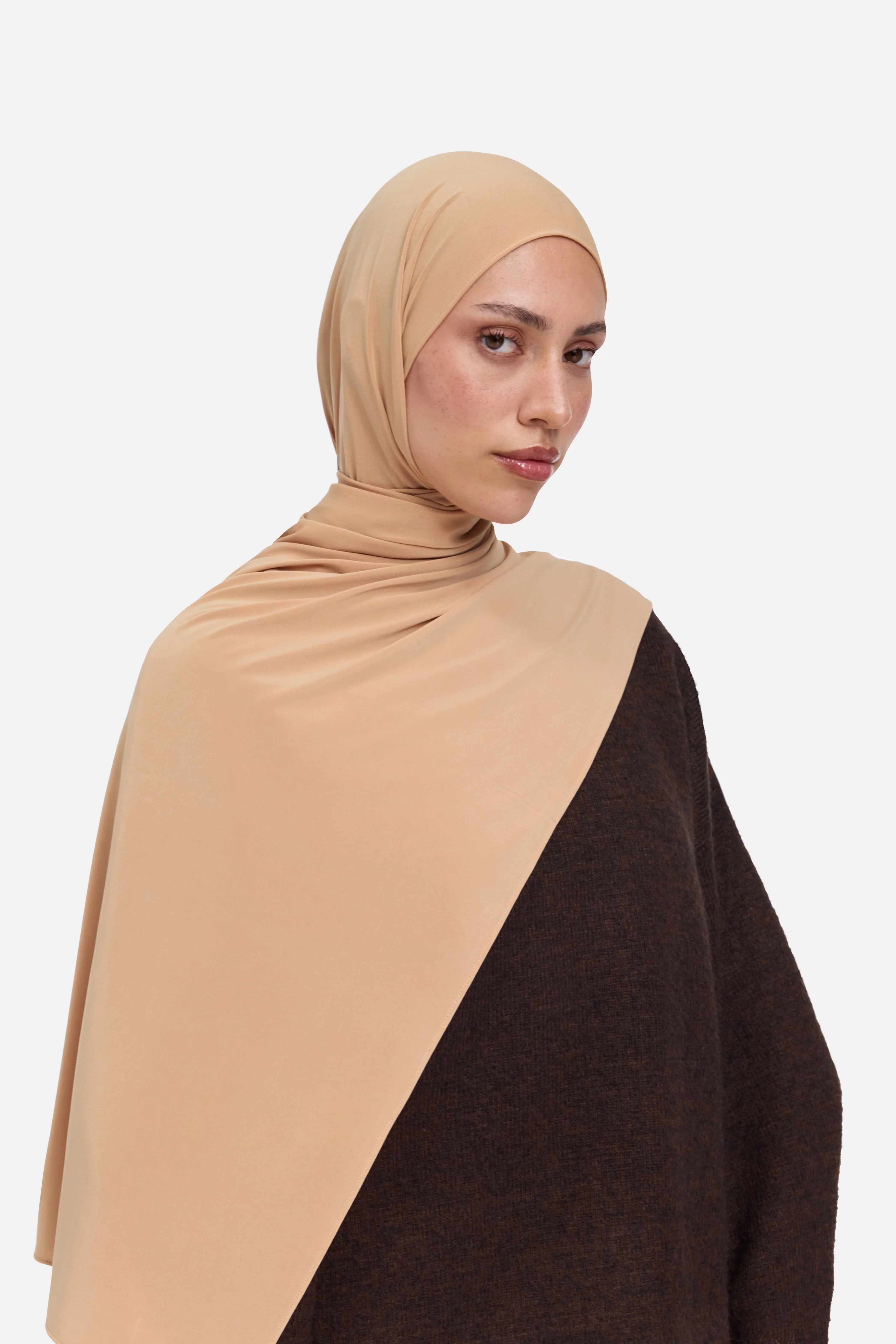 Premium Jersey Scarf | Light Caramel - Image 2
