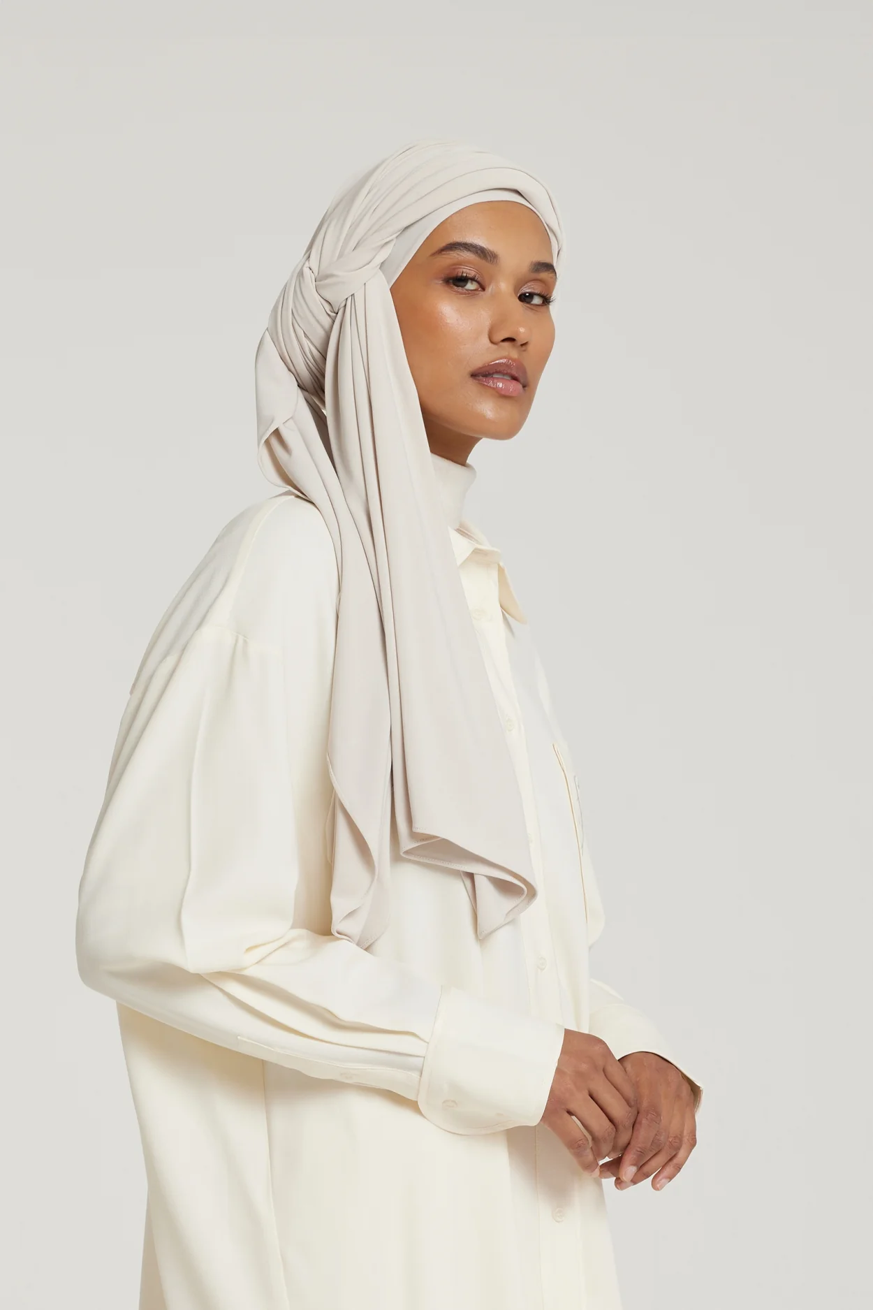 Premium Jersey Scarf | Light Vanilla - Image 3