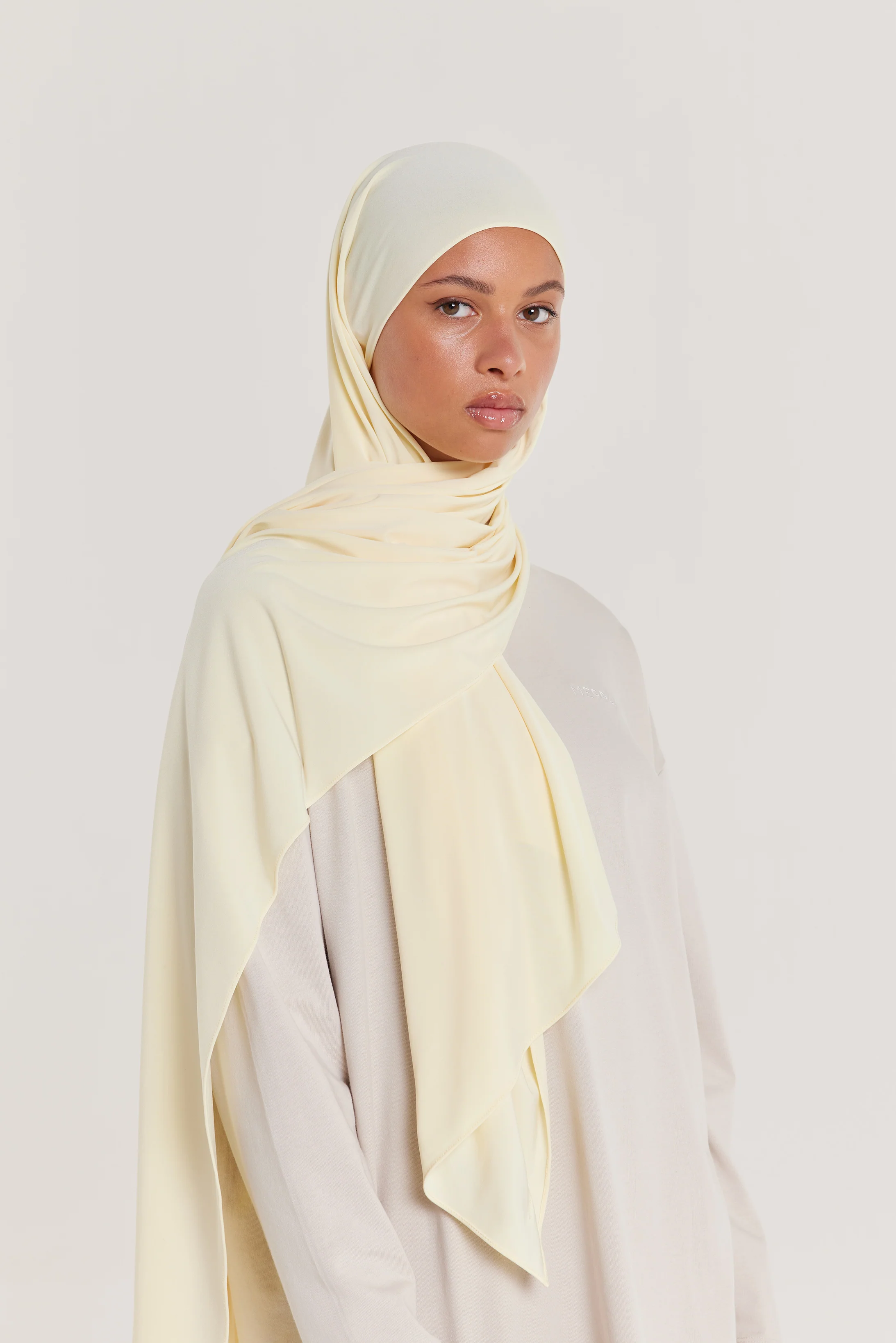 Premium Jersey Scarf | Pale Yellow - Image 2