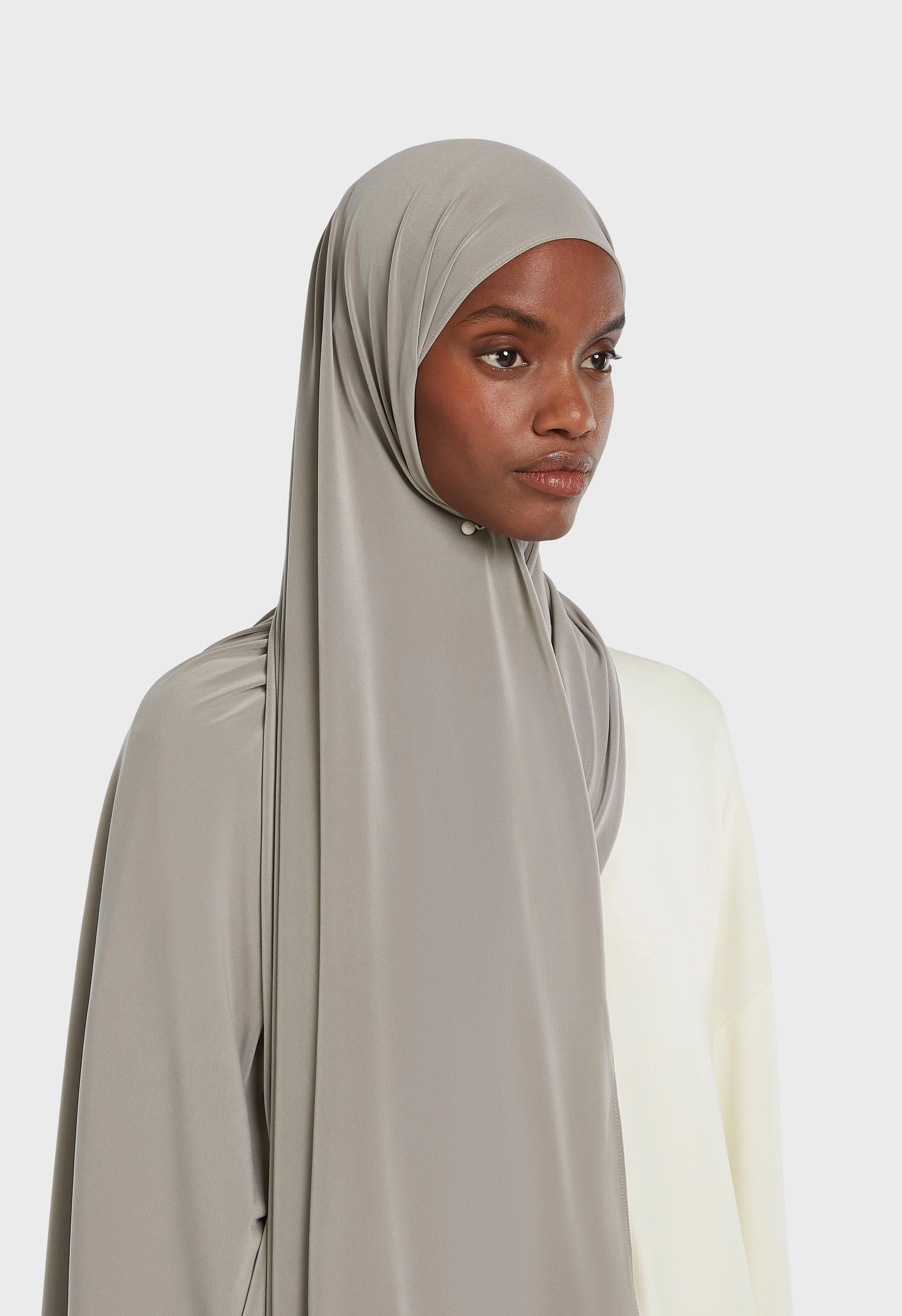 Premium Jersey Scarf | Pebble - Image 2