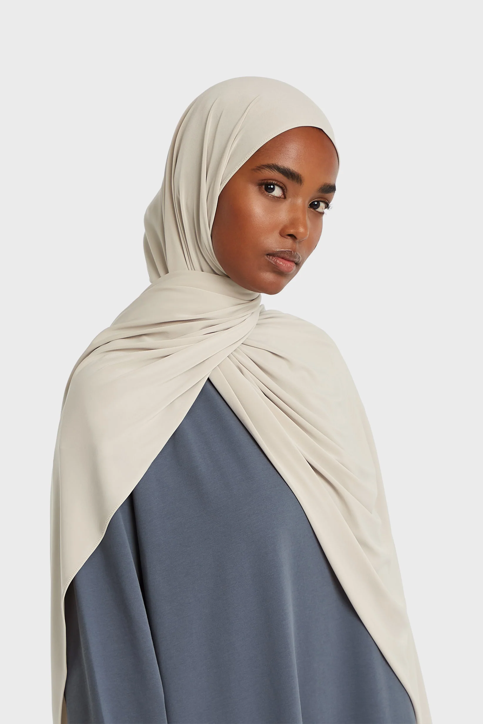 Premium Jersey Scarf | Soft Taupe - Image 2