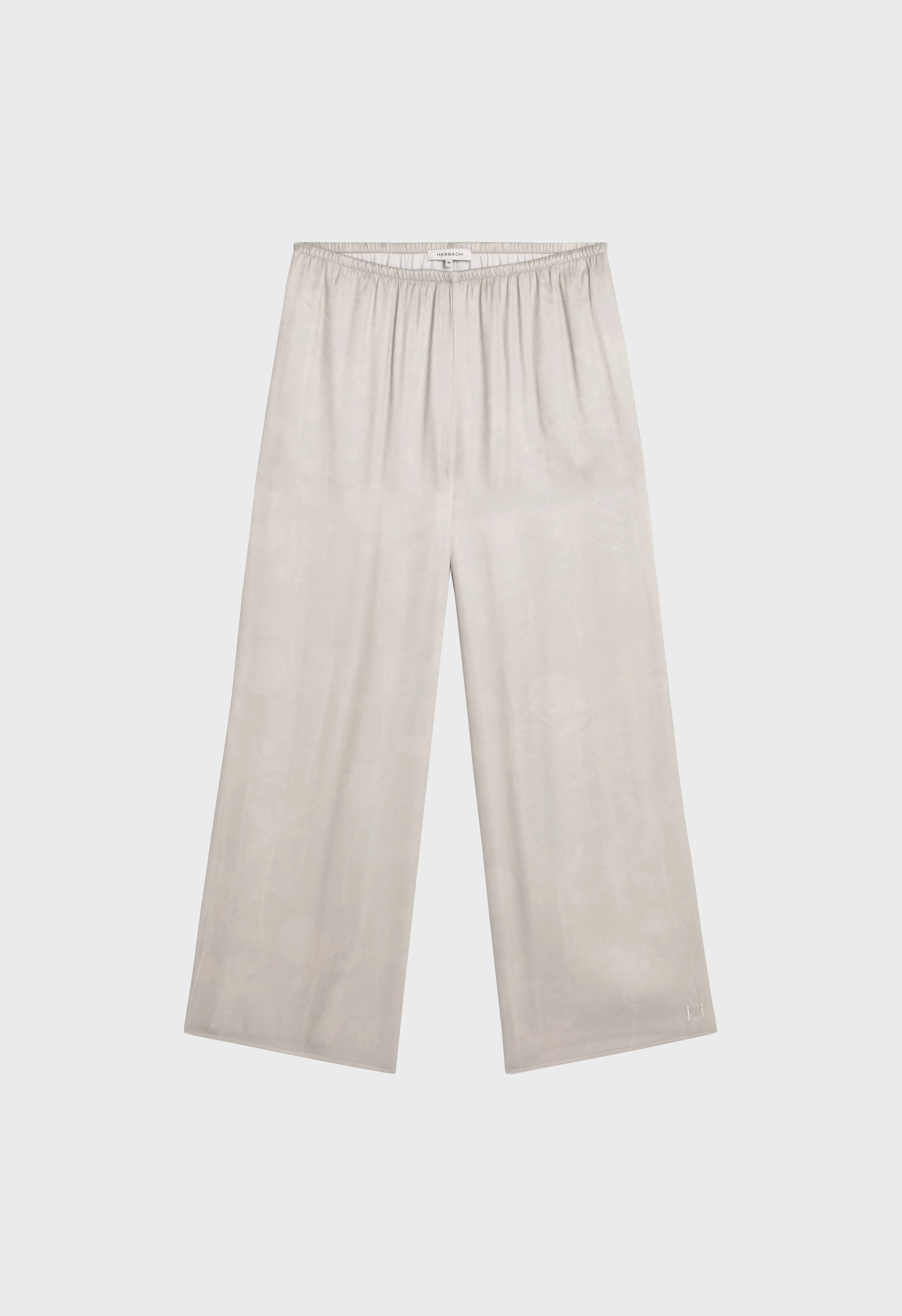 Printed Pants | Palm Print Moon Grey - Image 3