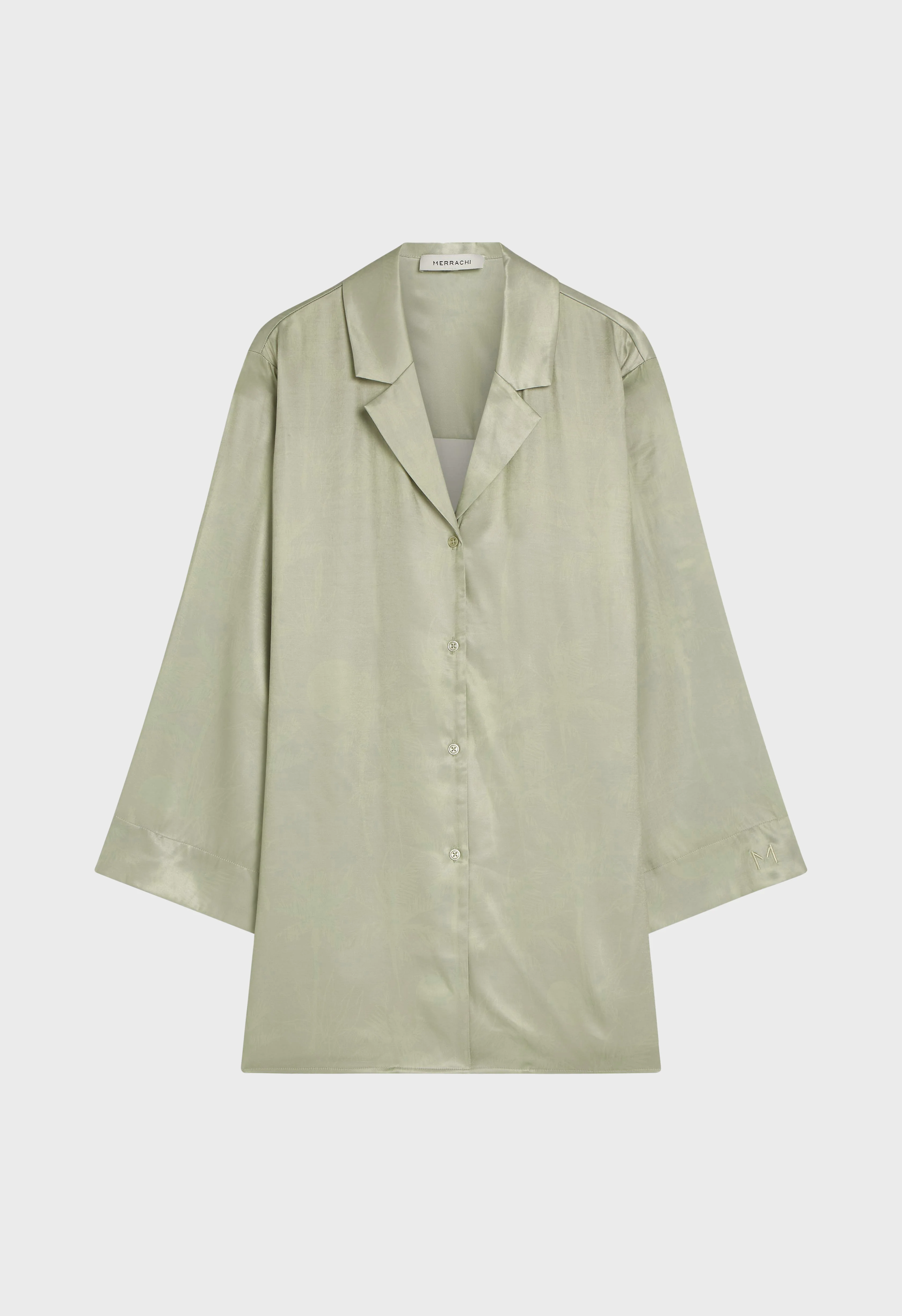 Printed Shirt | Palm Print Alfalfa - Image 3
