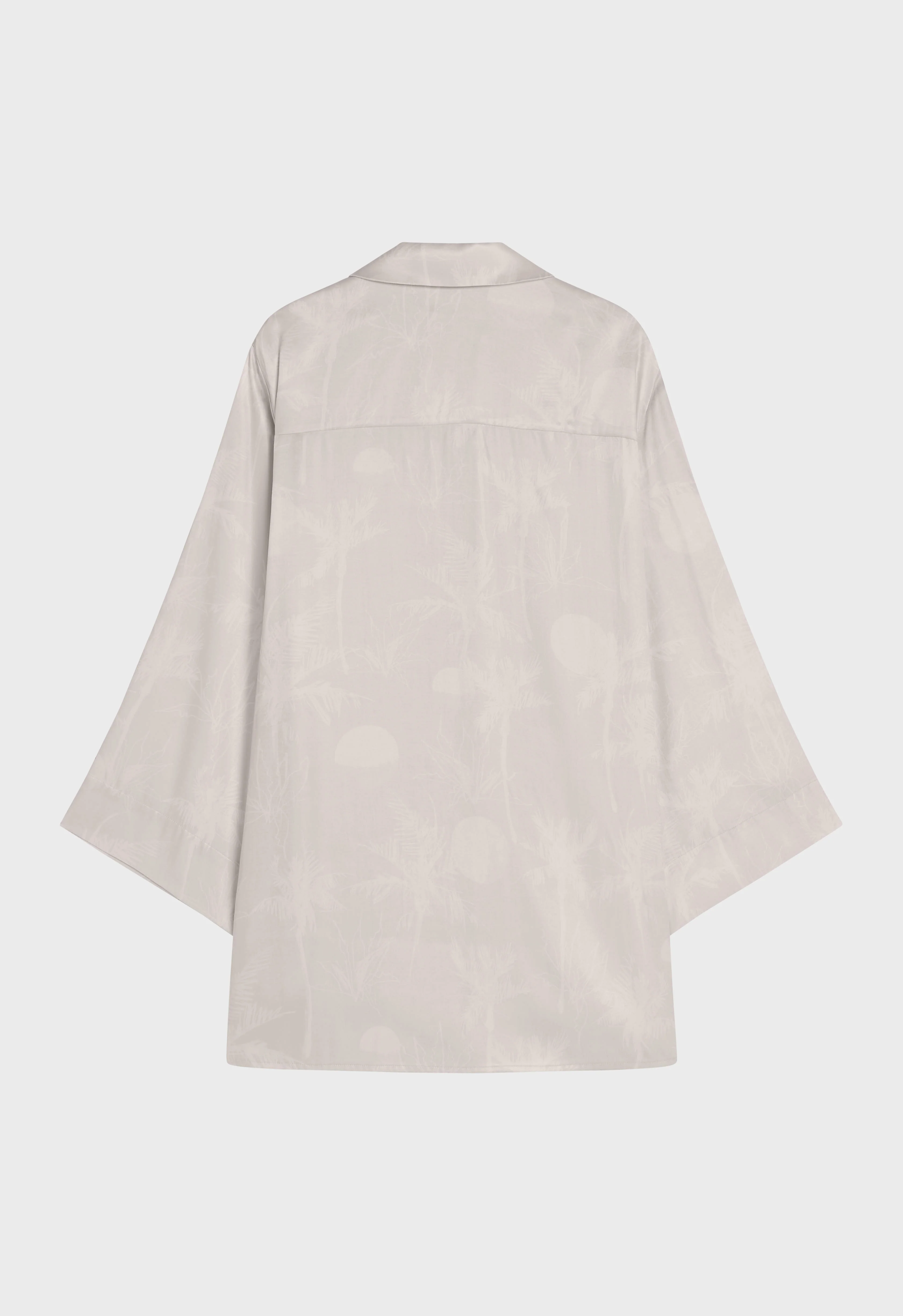 Printed Shirt | Palm Print Moon Grey - Image 4
