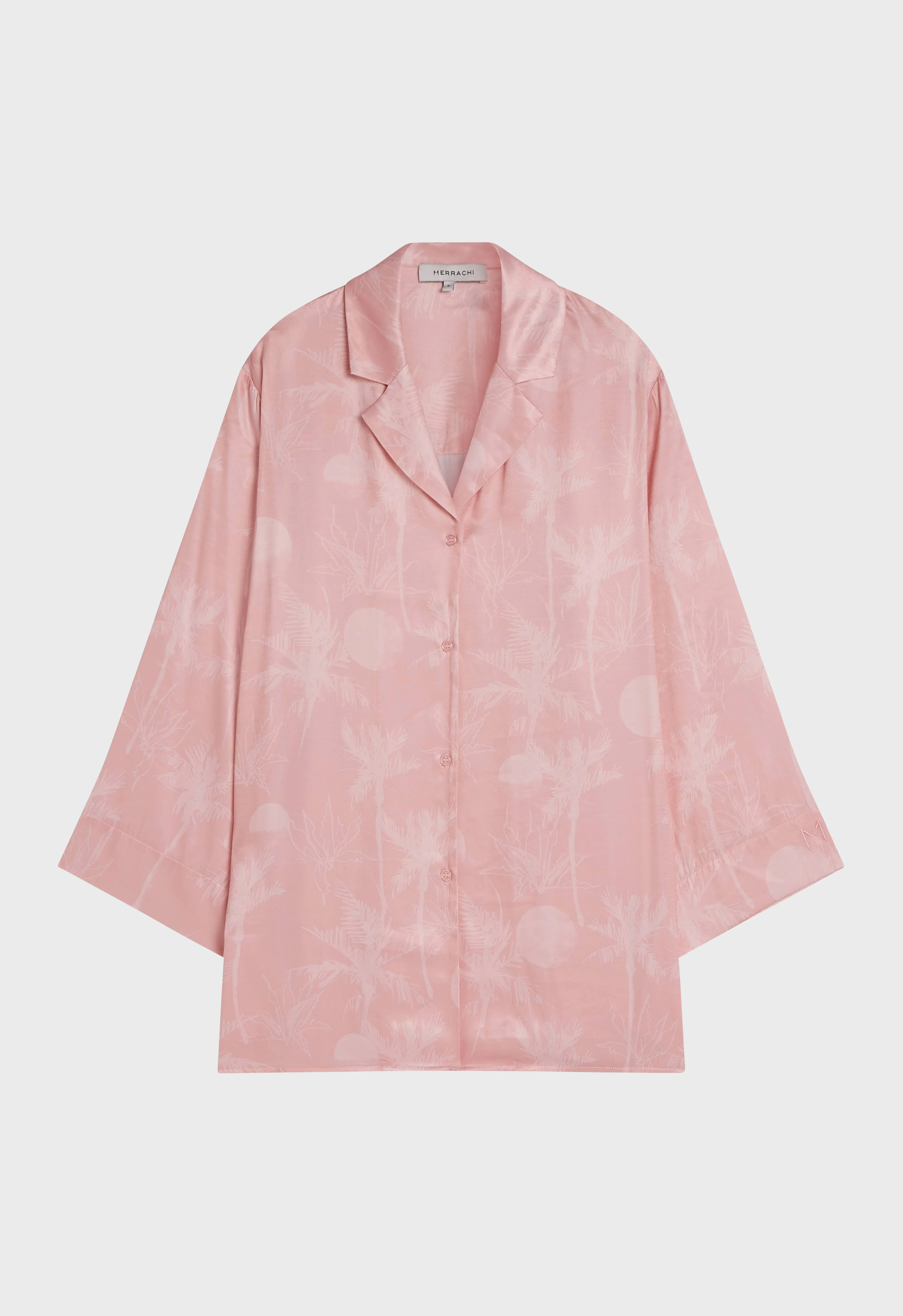 Printed Shirt | Palm Print Rose Dust - Image 3