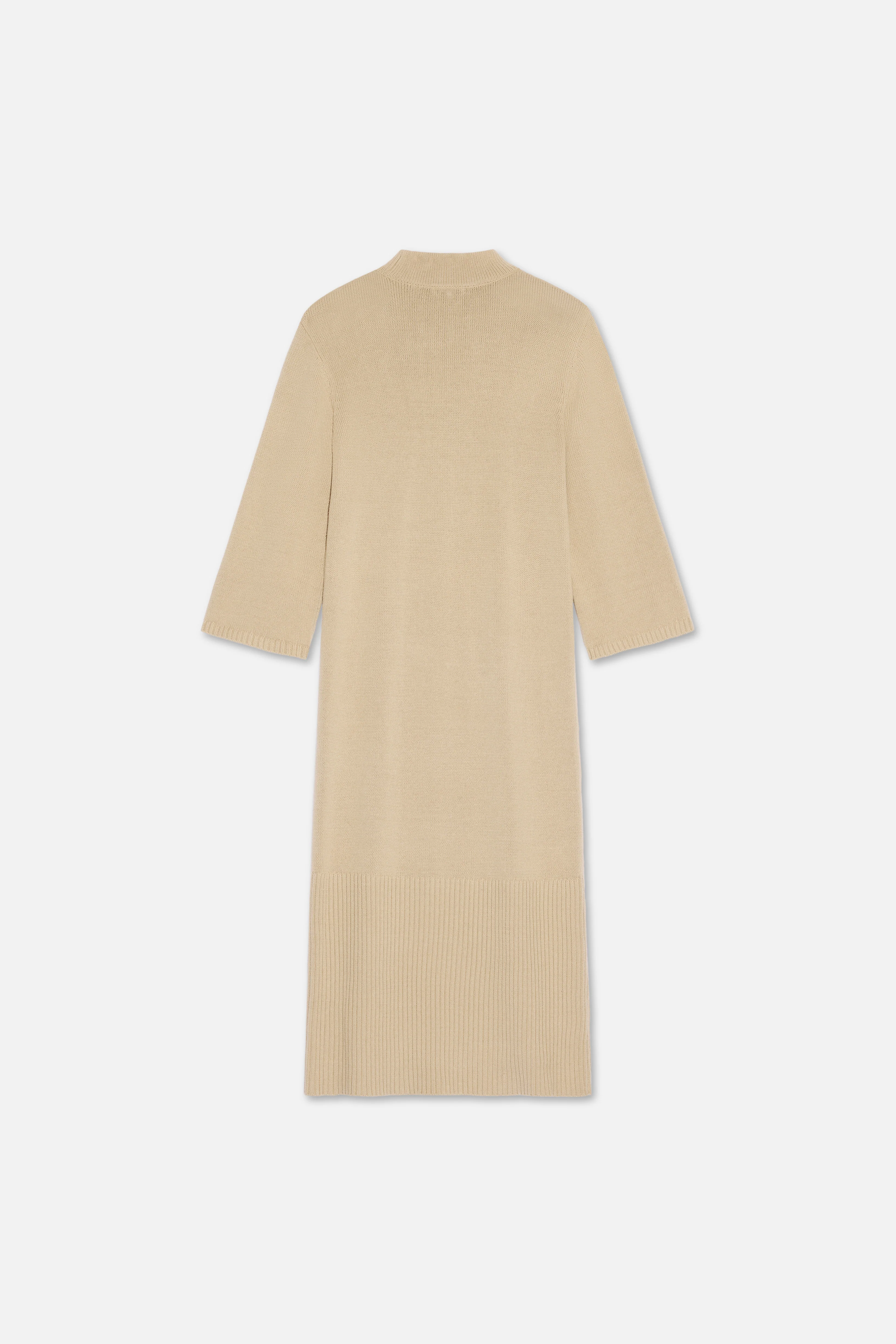 Ribbed Knit Dress | Khaki - Image 6
