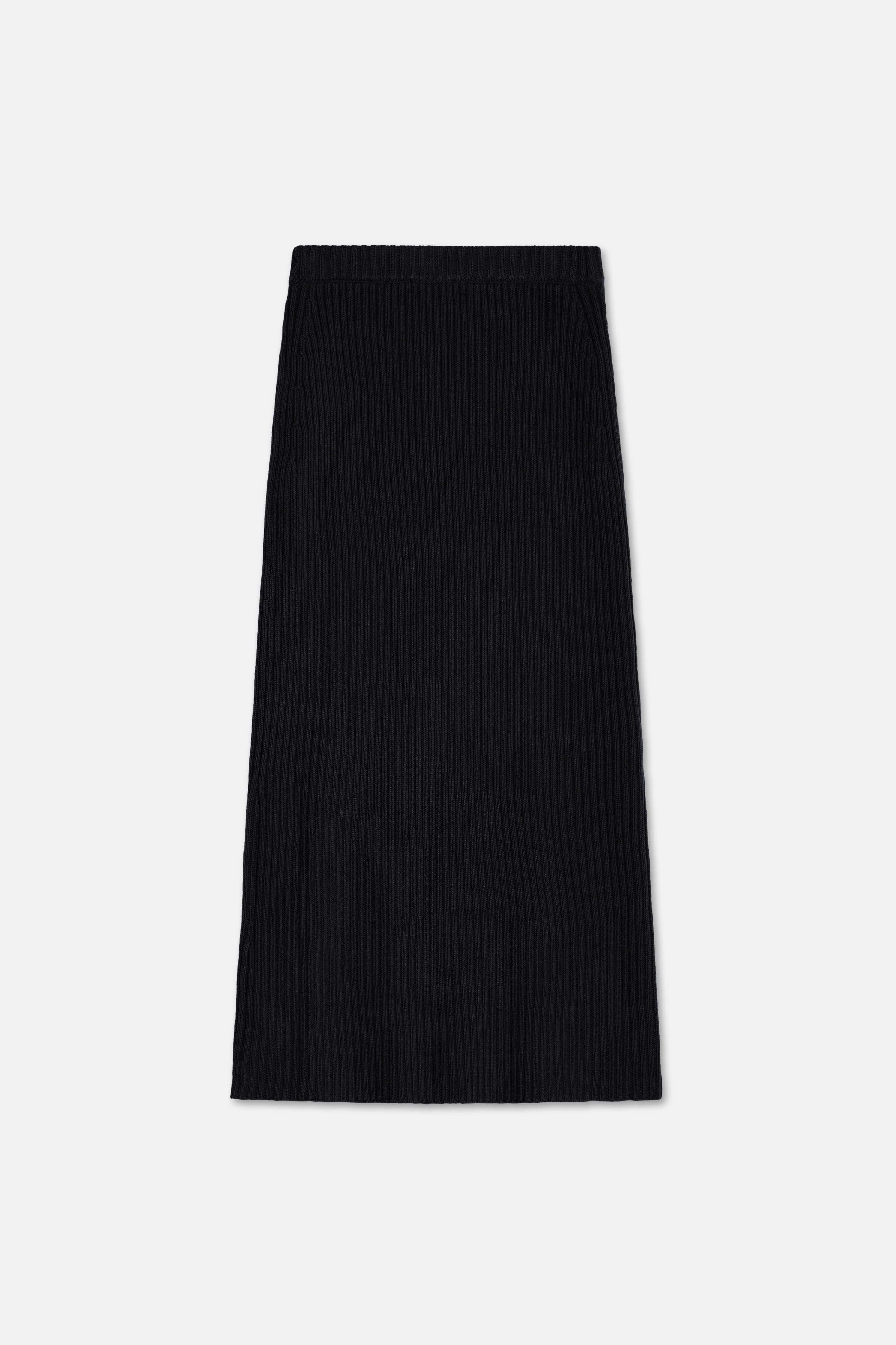 Ribbed Knit Skirt | Black - Image 5