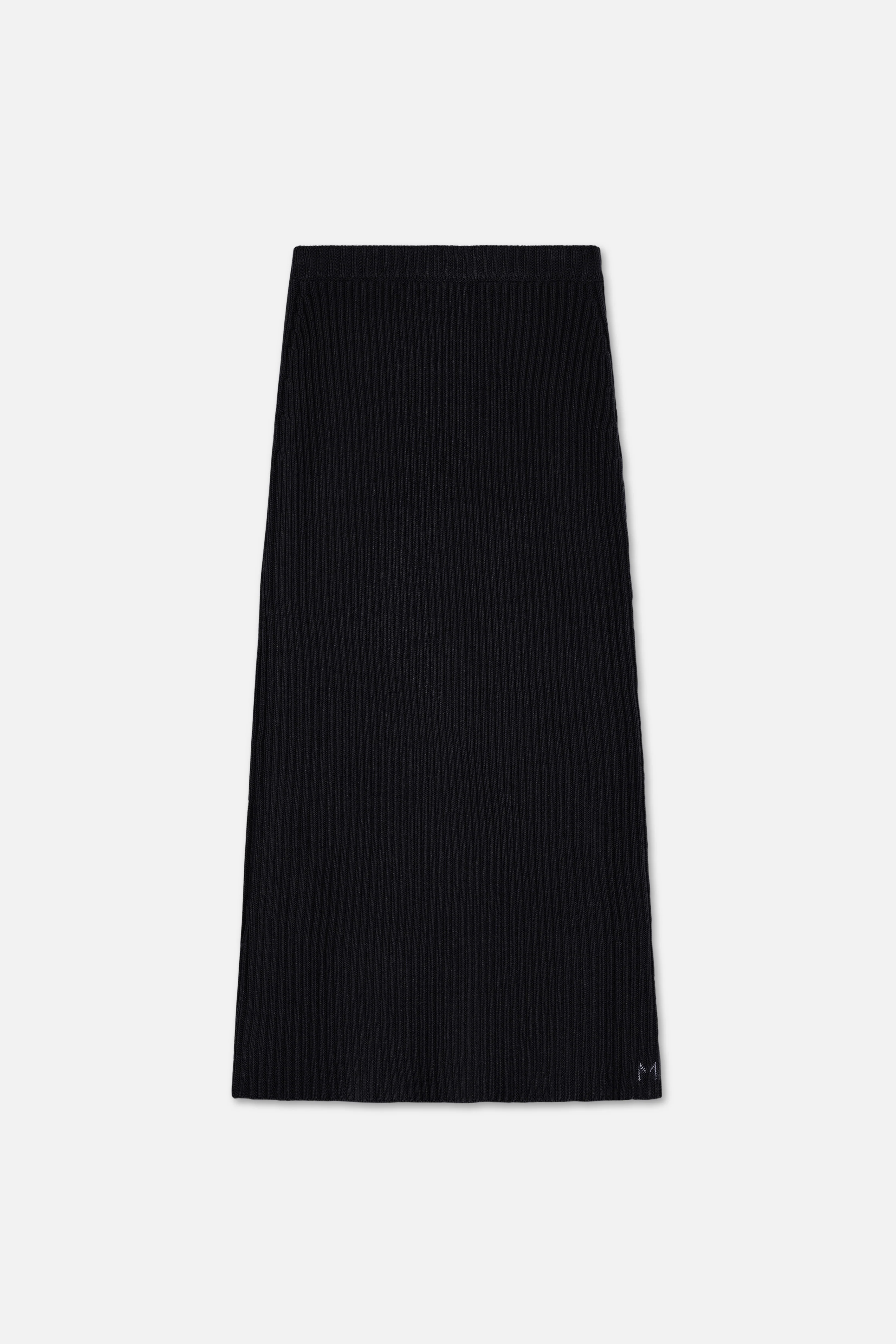 Ribbed Knit Skirt | Black - Image 6
