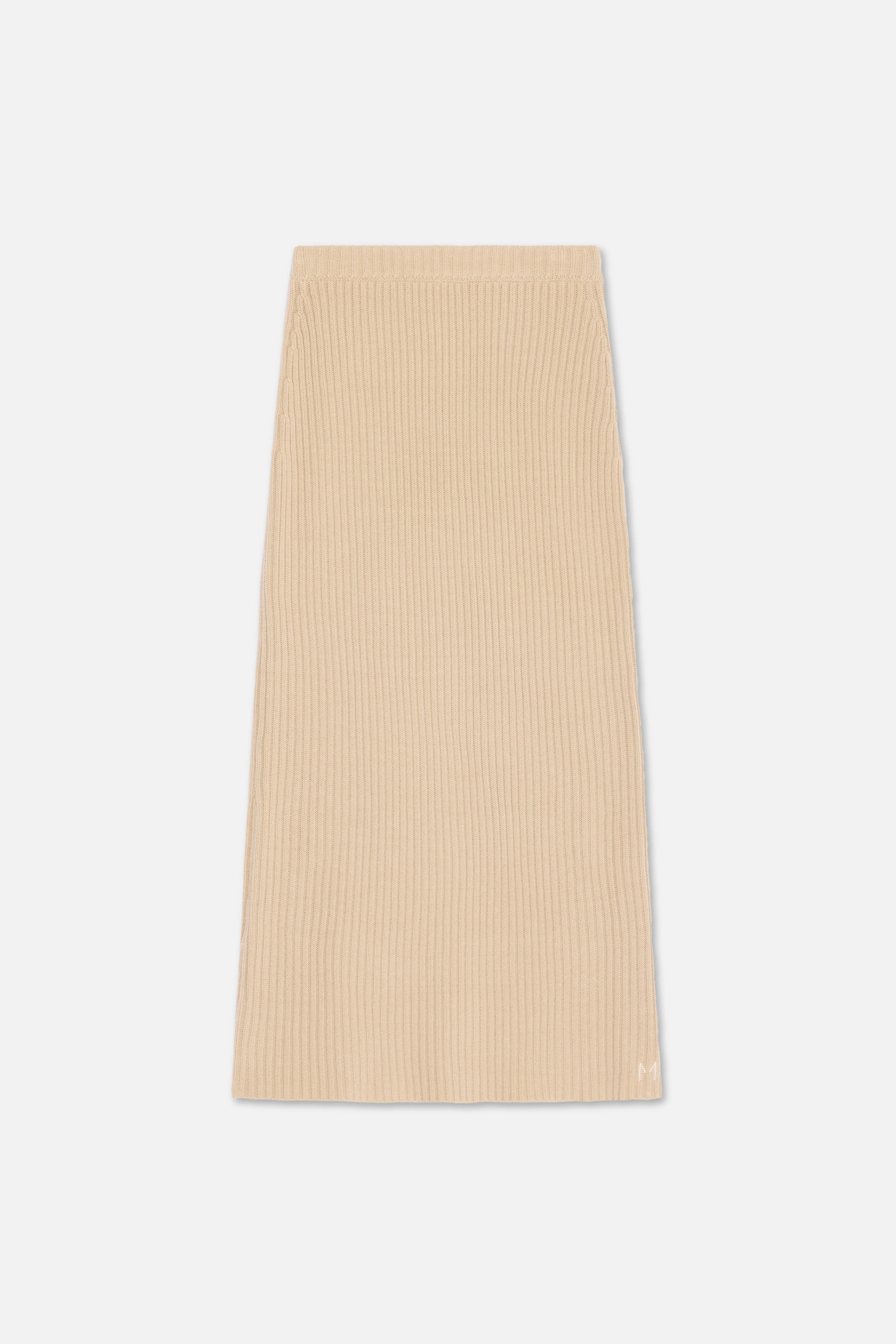 Ribbed Knit Skirt | Khaki - Image 6