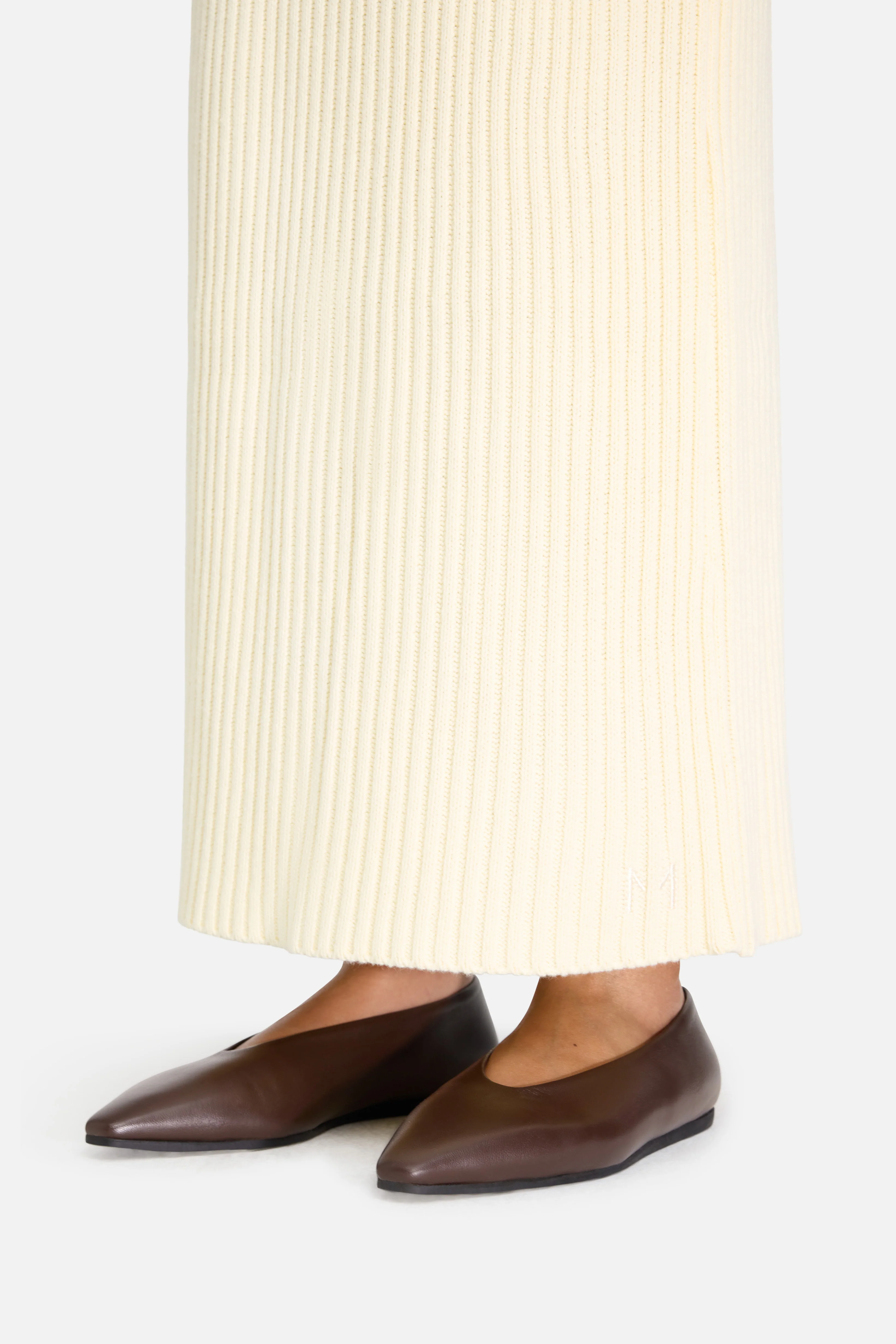 Ribbed Knit Skirt | Porcelain - Image 4