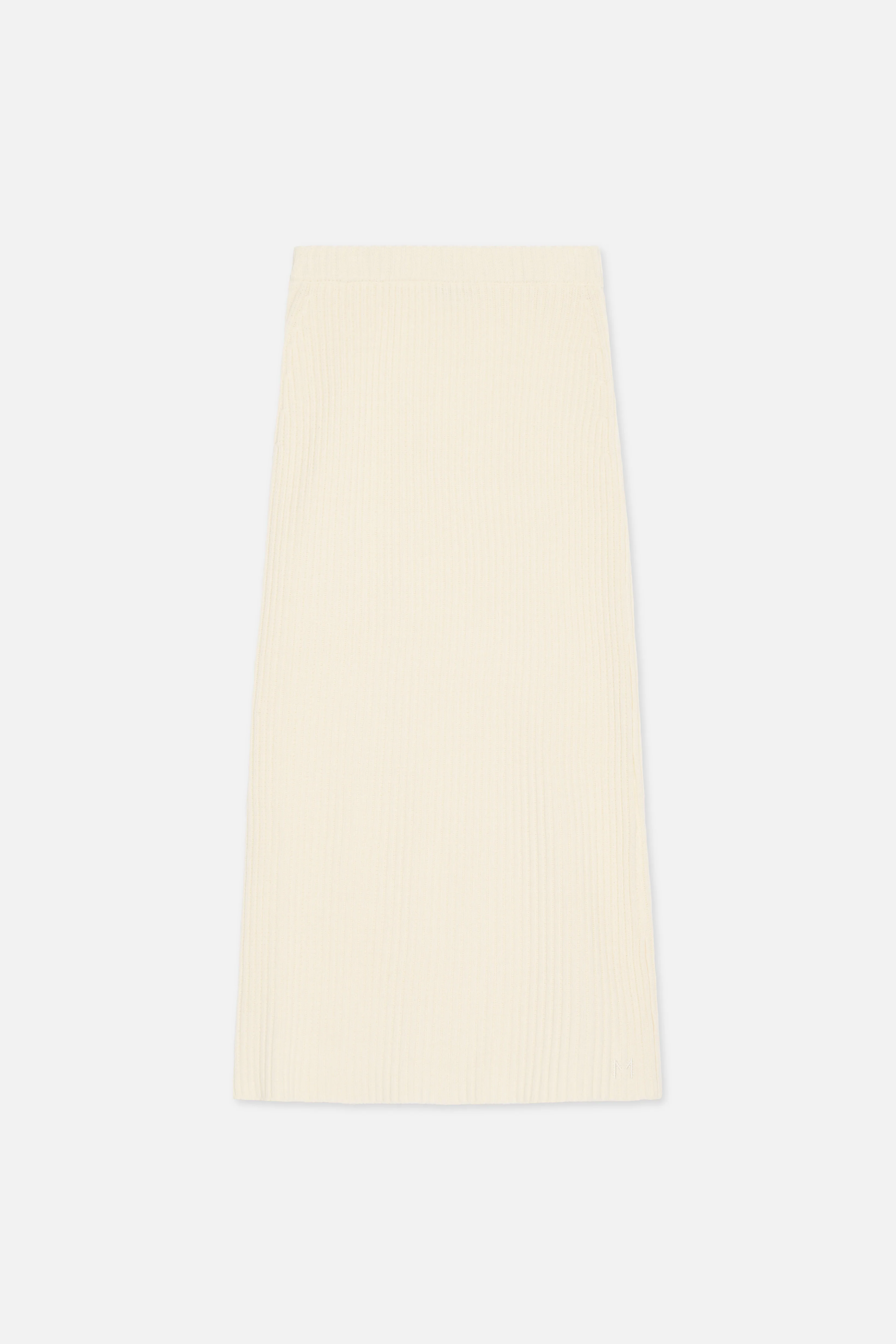 Ribbed Knit Skirt | Porcelain - Image 6