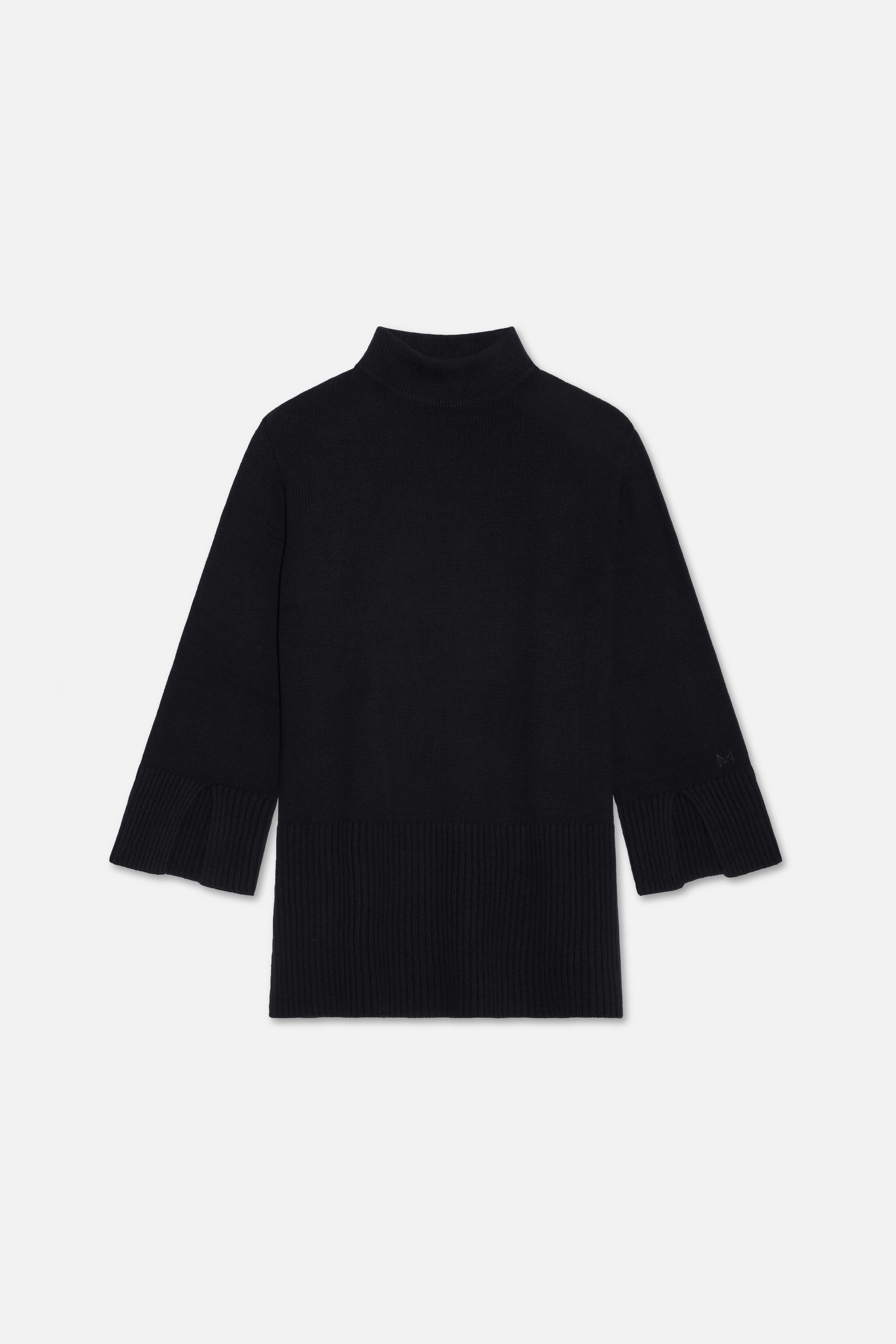 Ribbed Knit Sweater | Black - Image 6