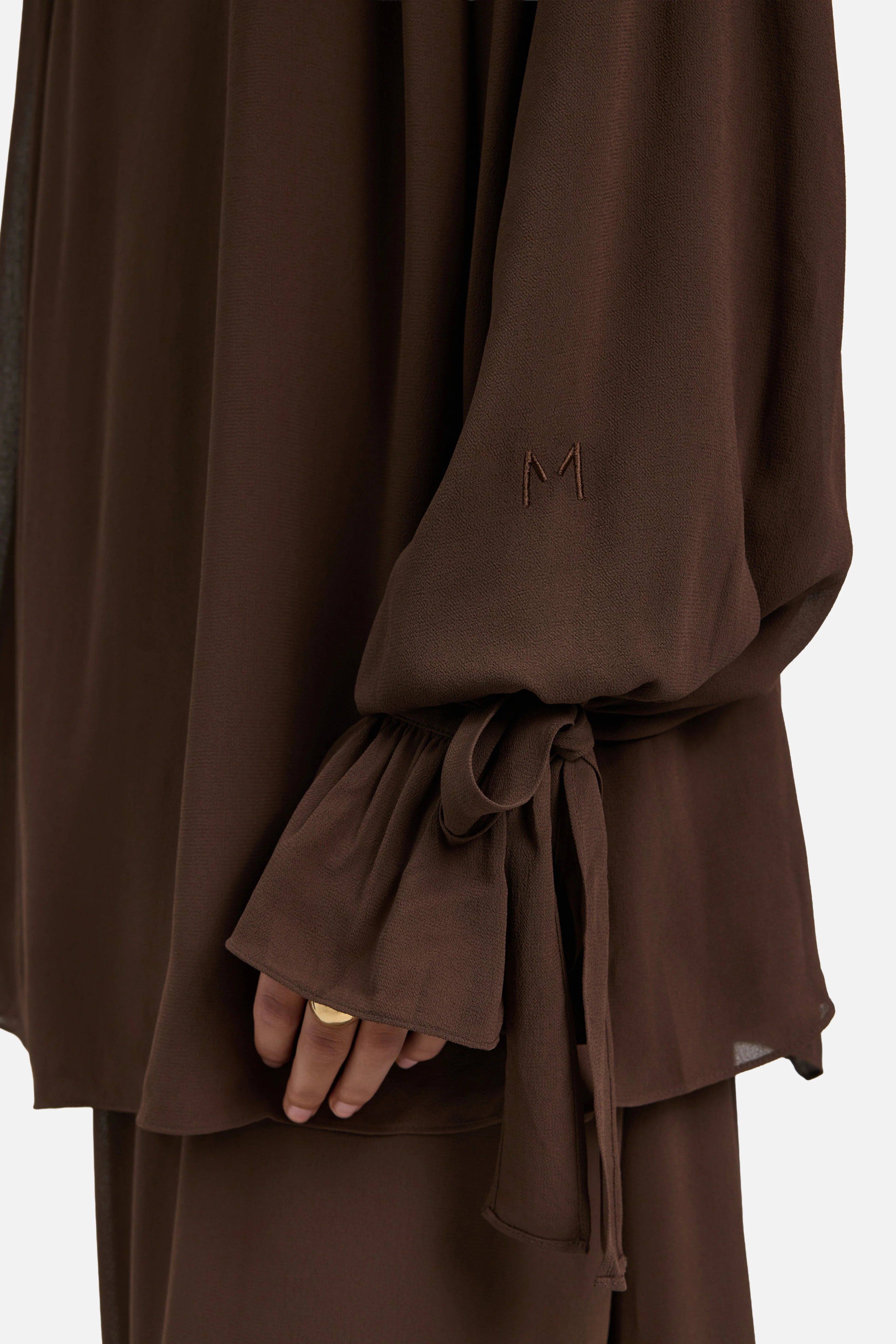 Romantic Ruffle Blouse | Burnt Mocha - Image 4