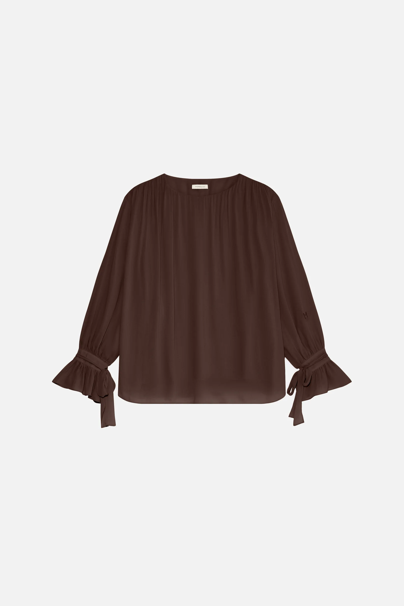 Romantic Ruffle Blouse | Burnt Mocha - Image 5