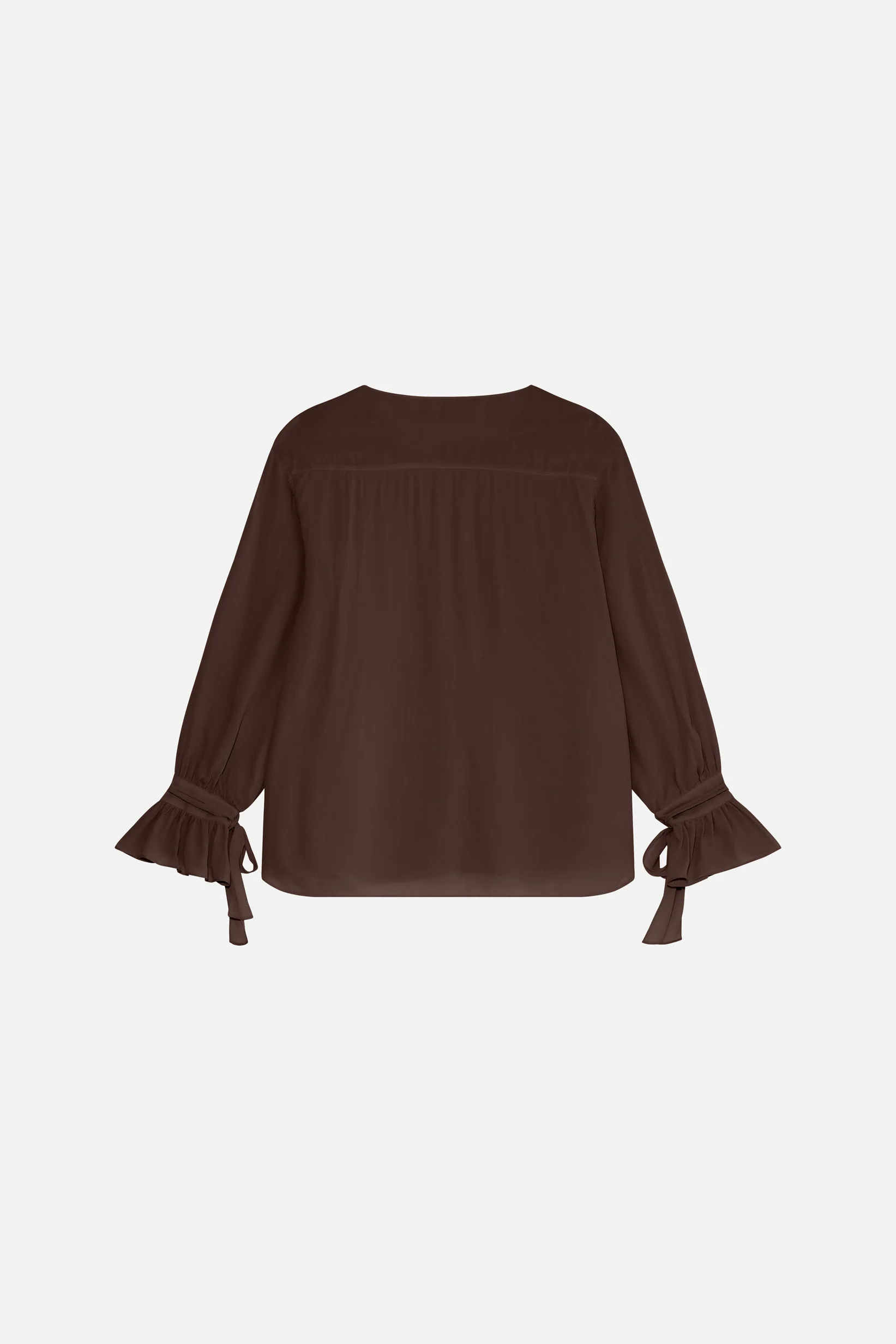 Romantic Ruffle Blouse | Burnt Mocha - Image 6