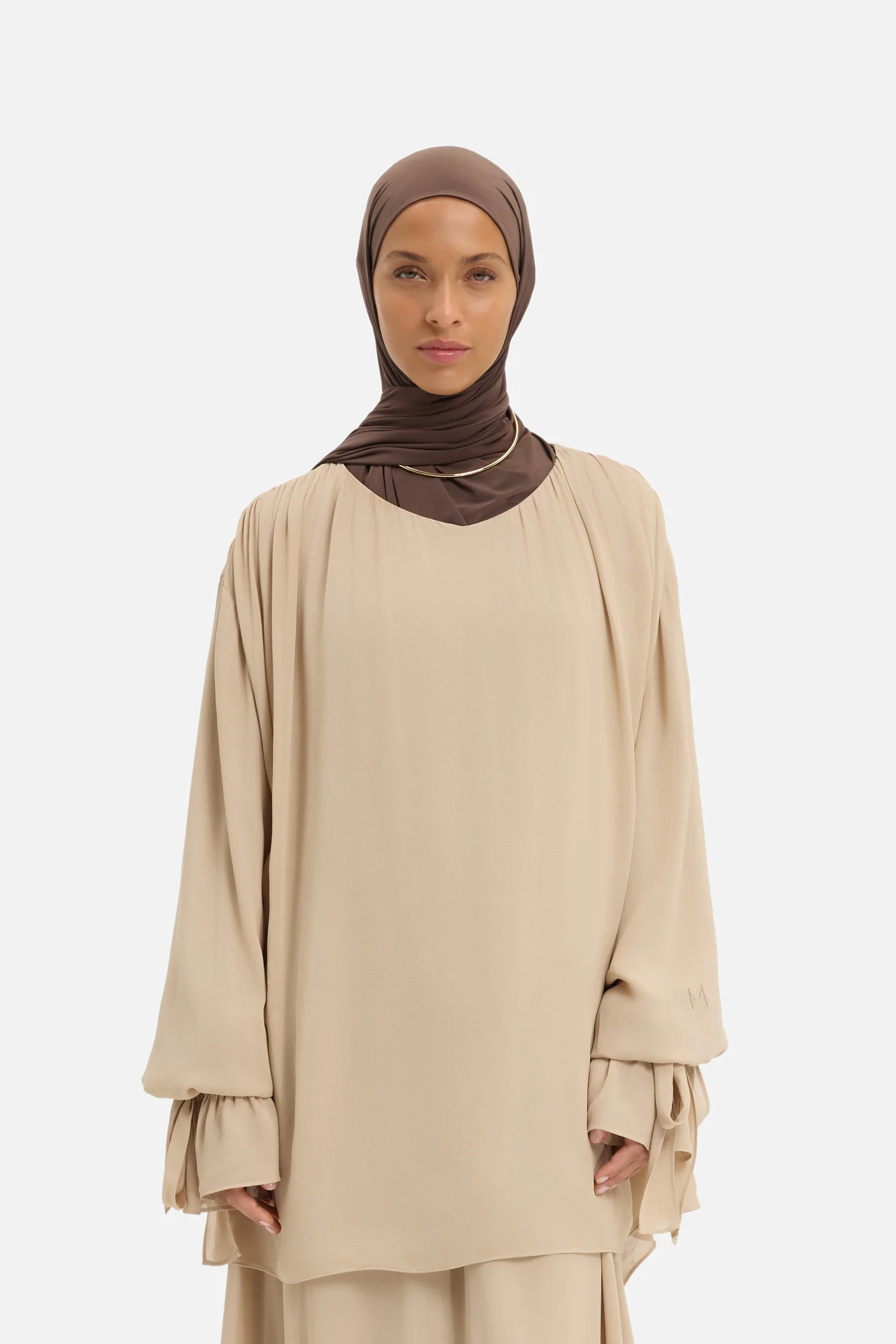 Romantic Ruffle Blouse | Oat - Image 3