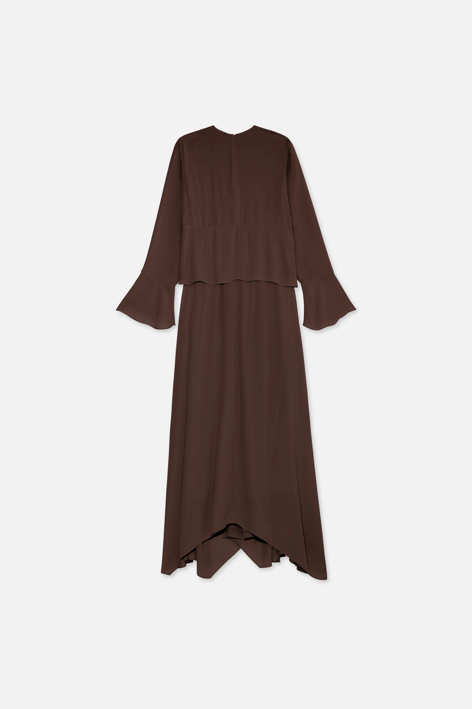 Romantic Ruffle Dress | Burnt Mocha - Image 5