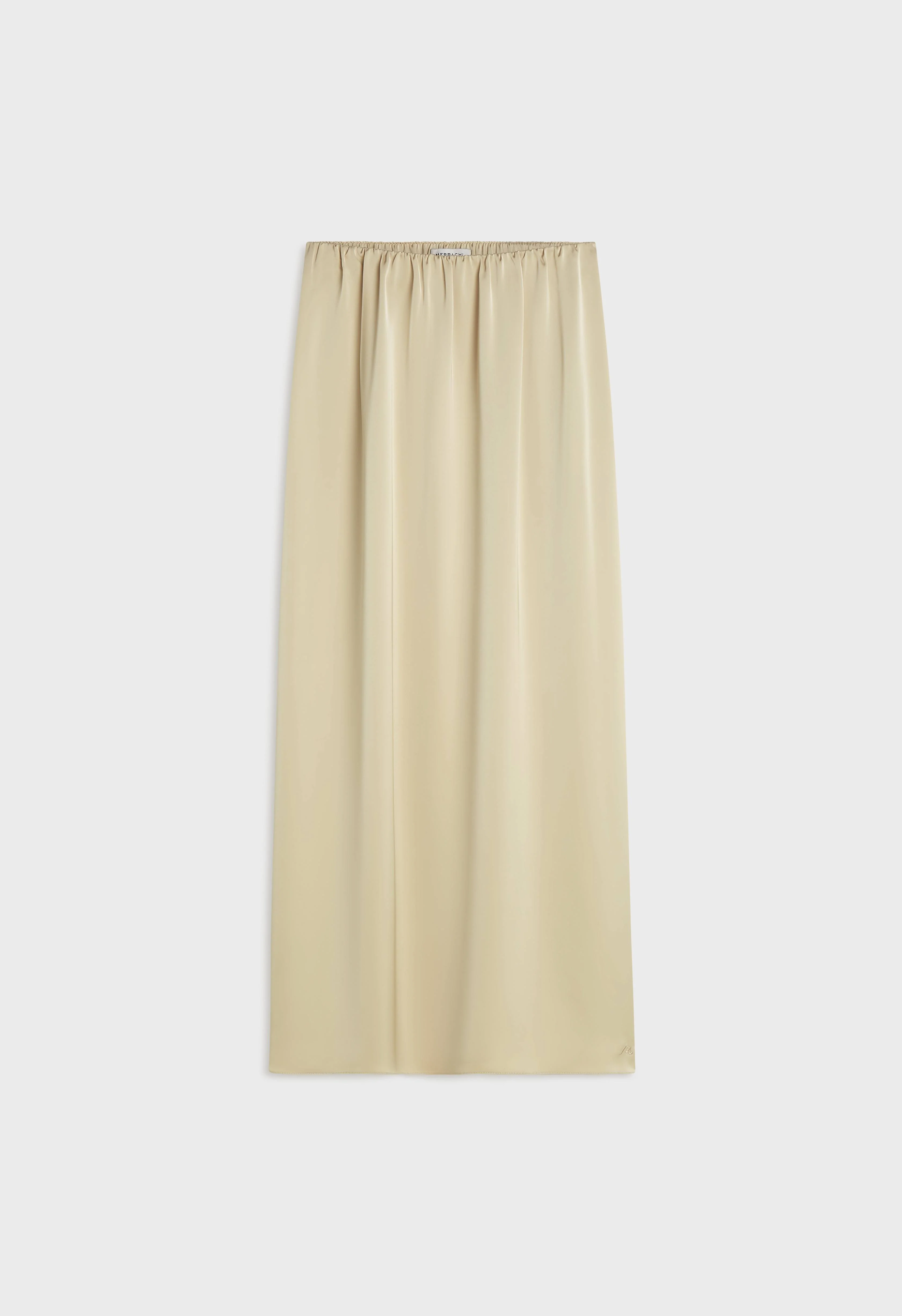 Satin Bias Skirt | Brown Rice - Image 3