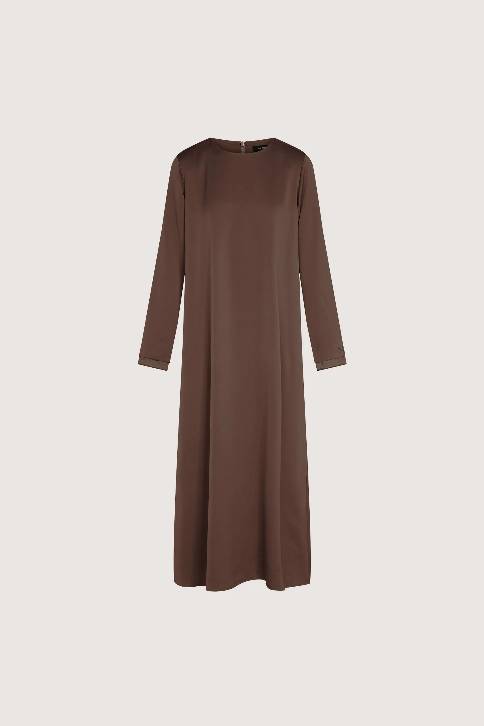 Satin Dress | Ash Brown - Image 3