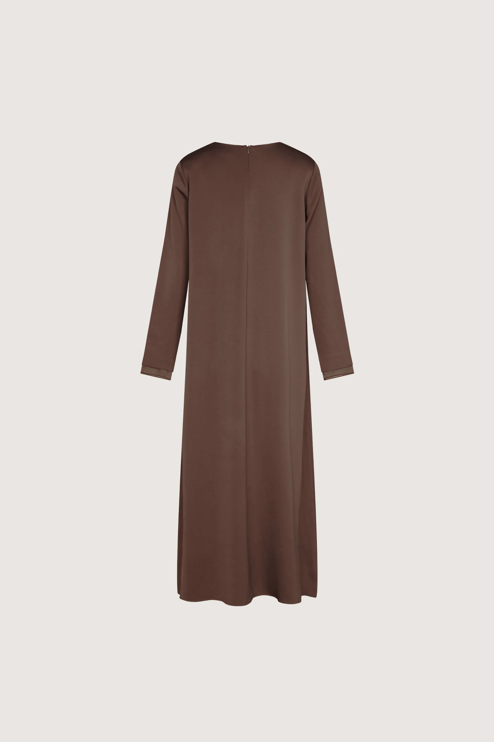 Satin Dress | Ash Brown - Image 4