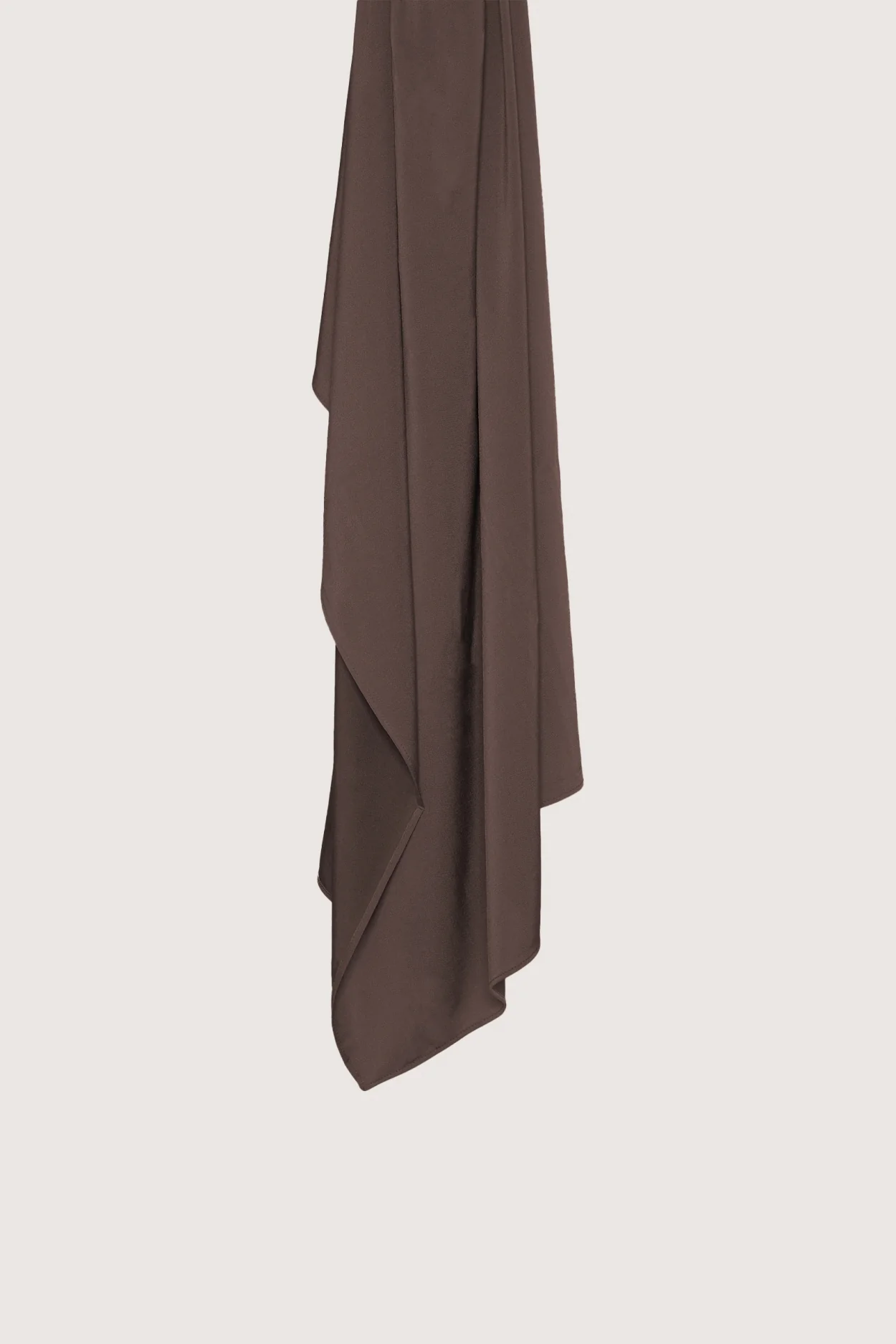 Satin Jersey Scarf | Walnut Brown