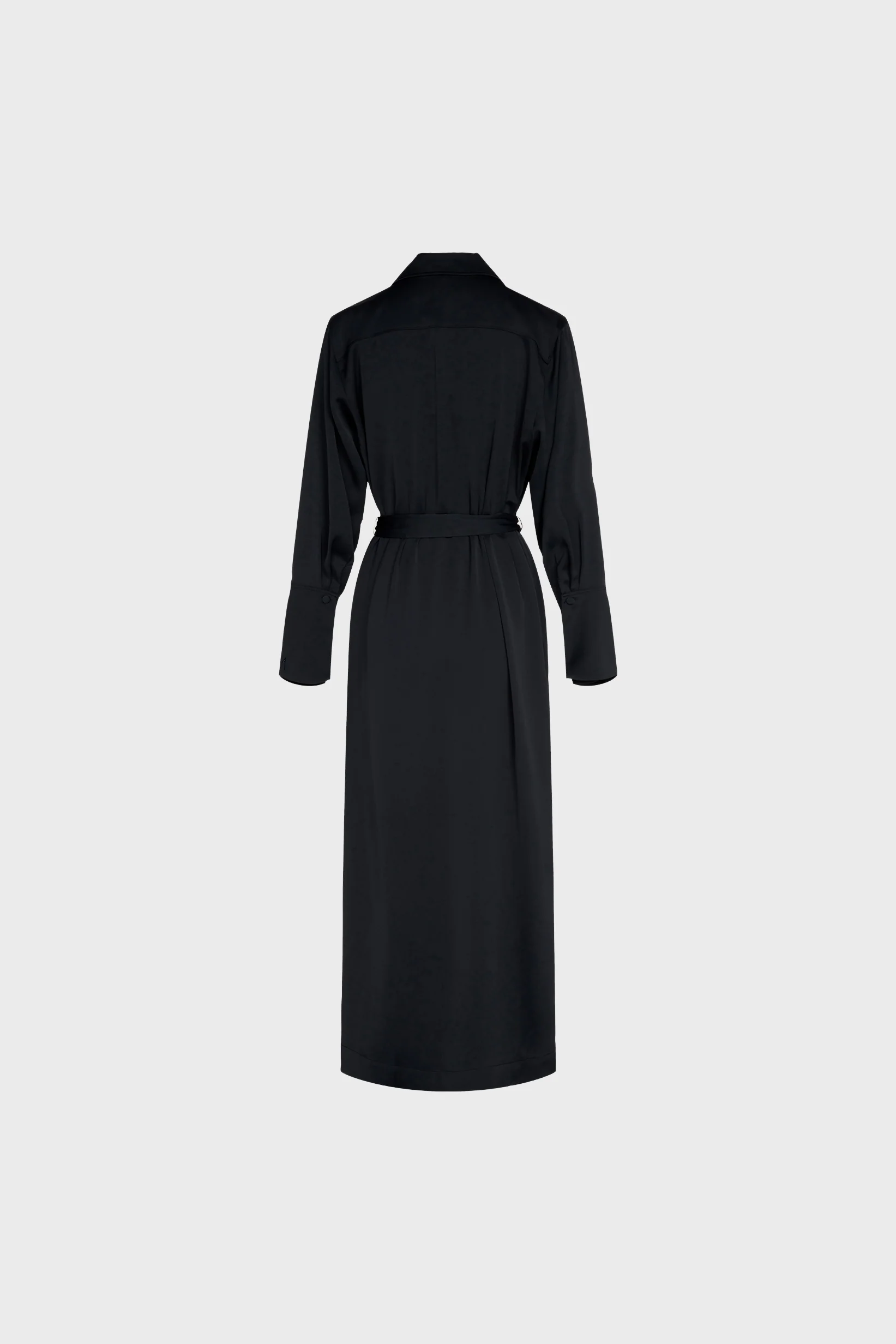 Satin Long Jacket | Black - Image 5