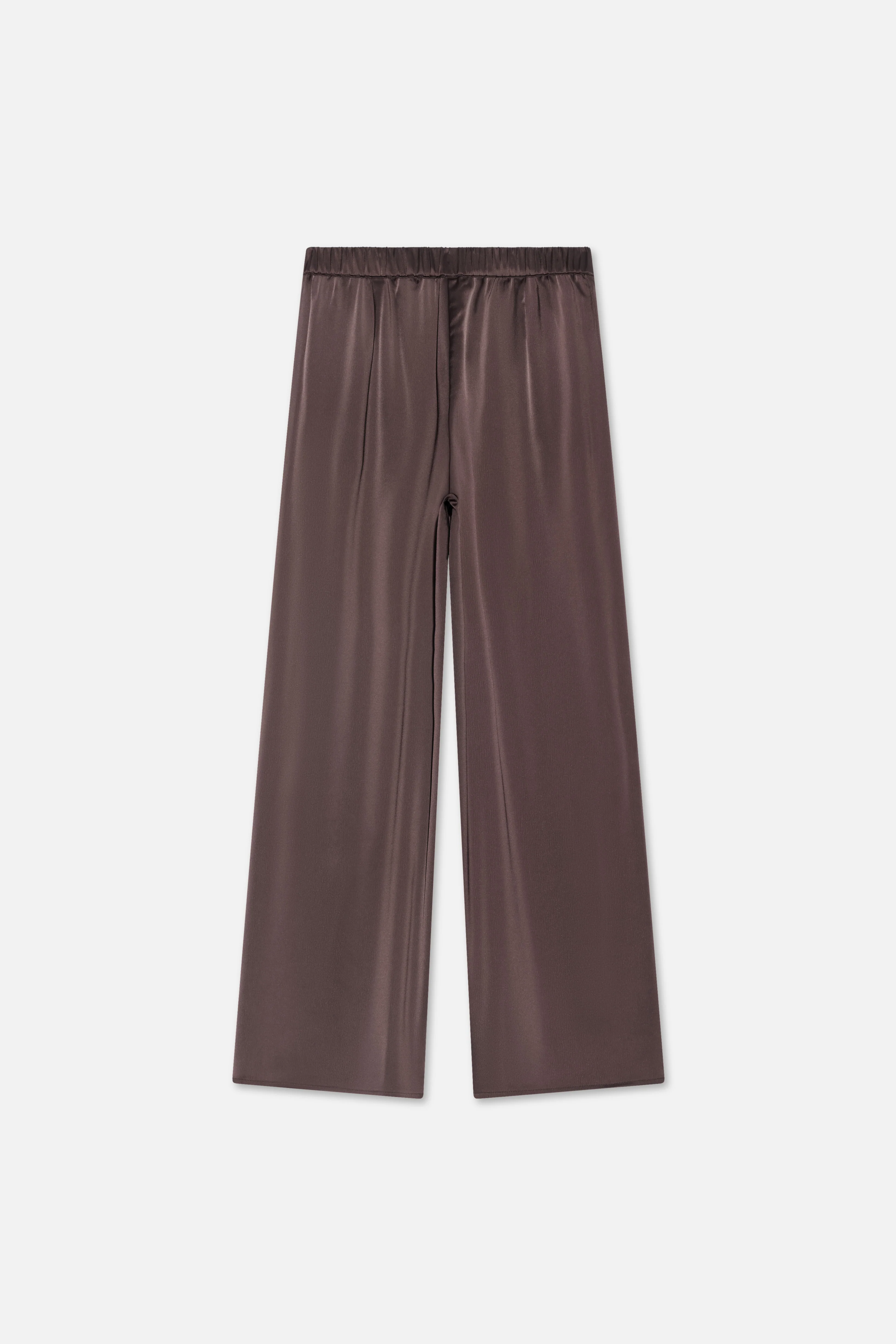 Satin Pleated Pants | Dark Brown - Image 5