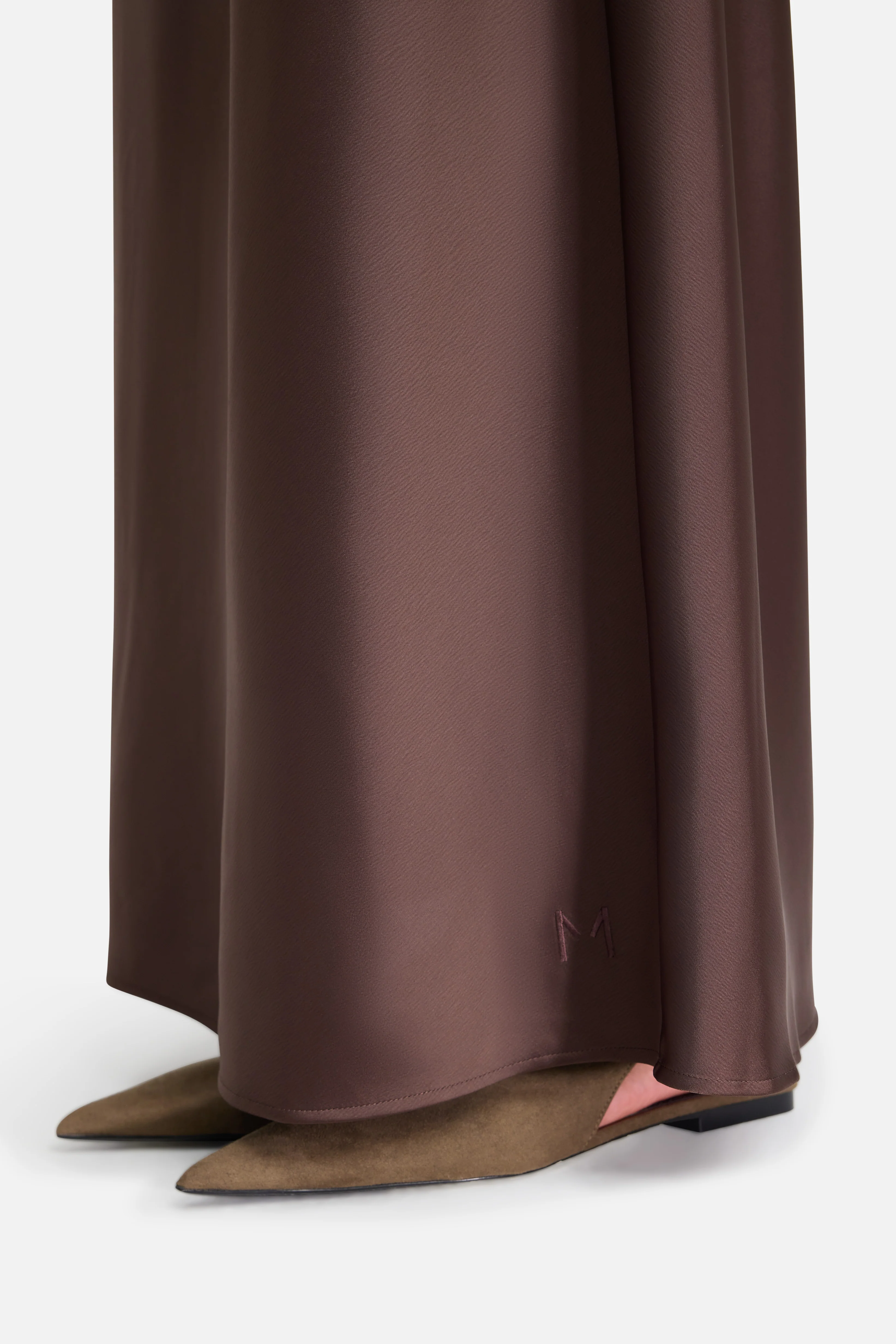 Satin Skirt | Dark Brown - Image 3
