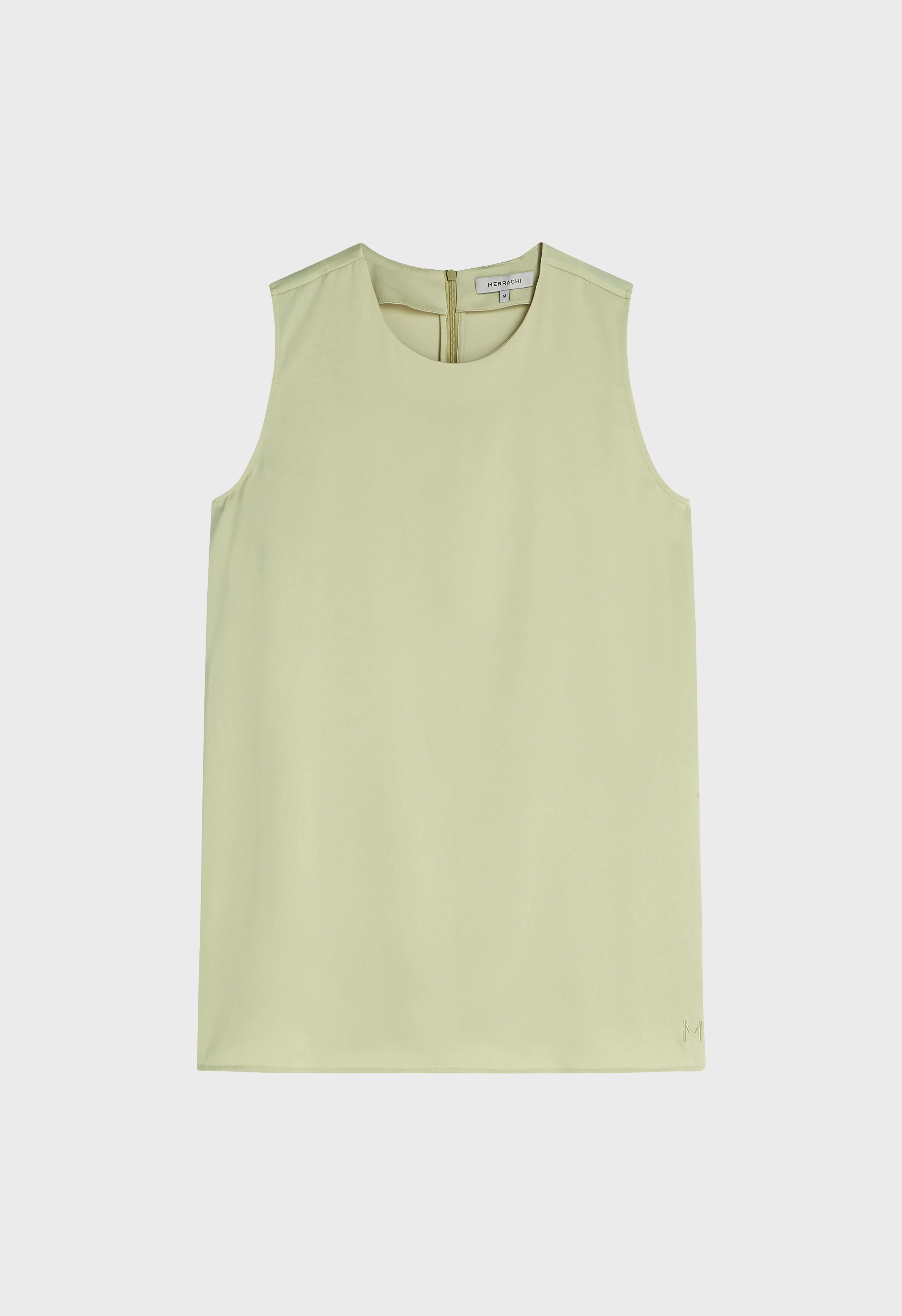 Satin Sleeveless Top | Soft Khaki - Image 3