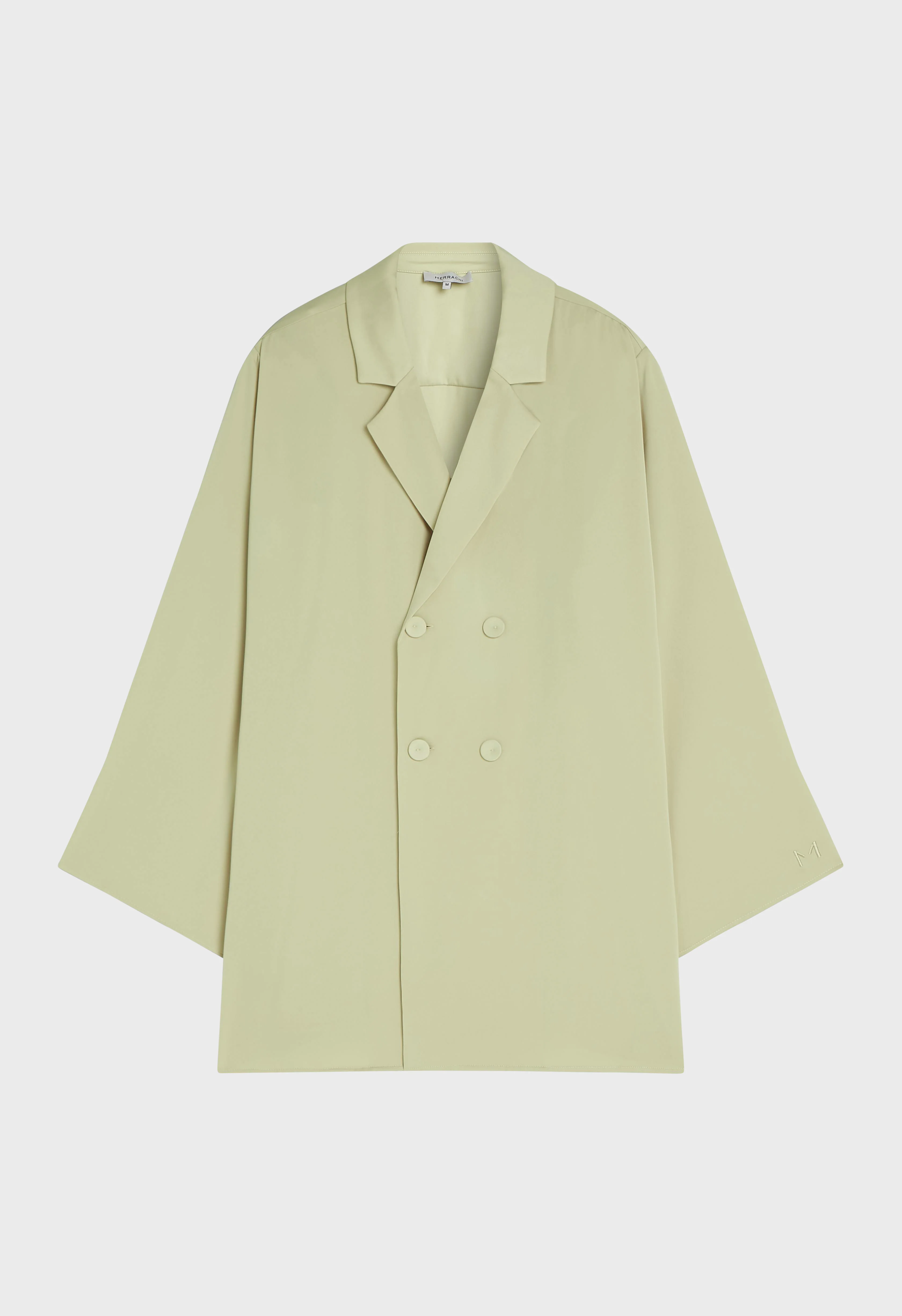 Satin Summer Blazer | Soft Khaki - Image 3