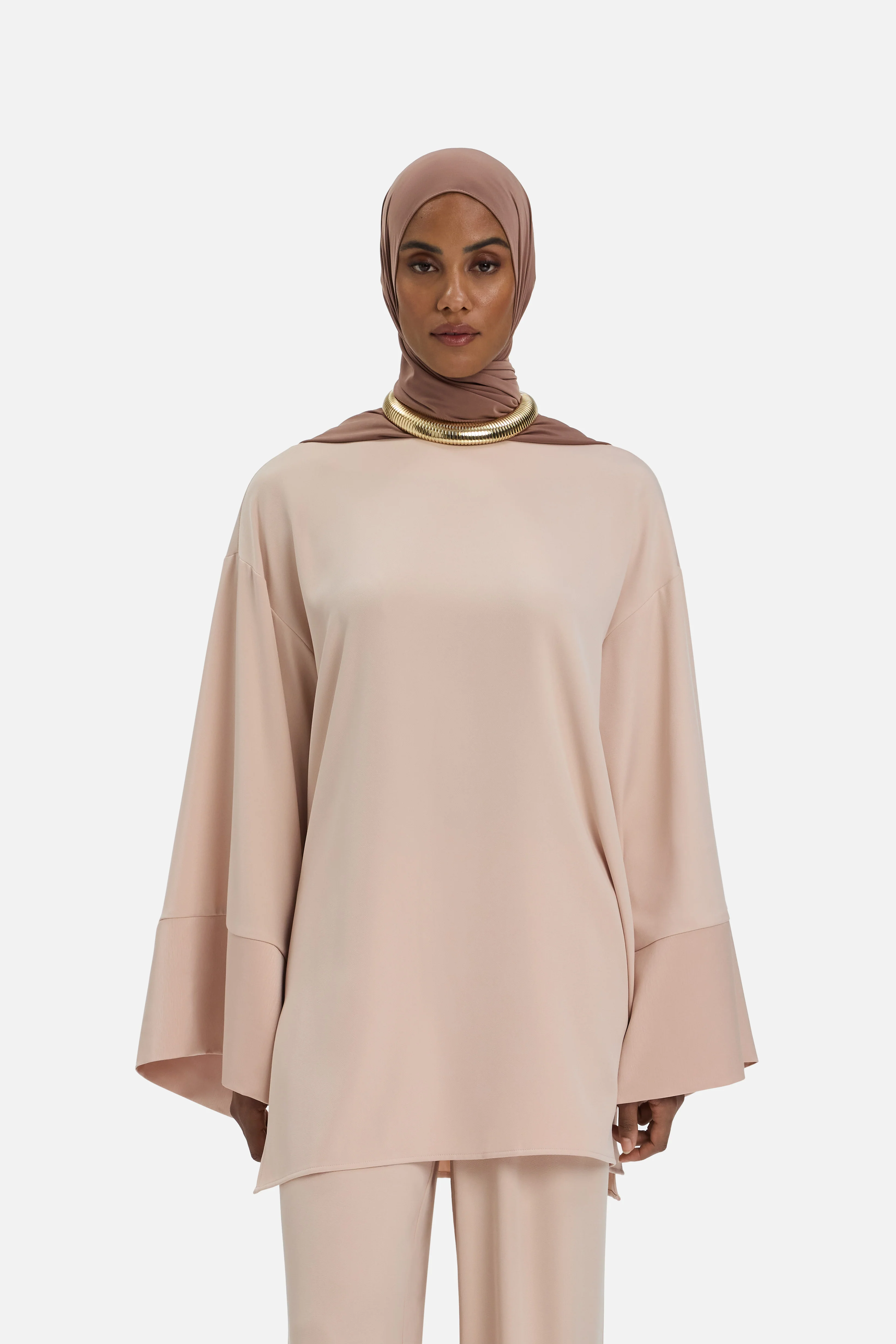 Satin Trim Blouse | Dark Rose - Image 5