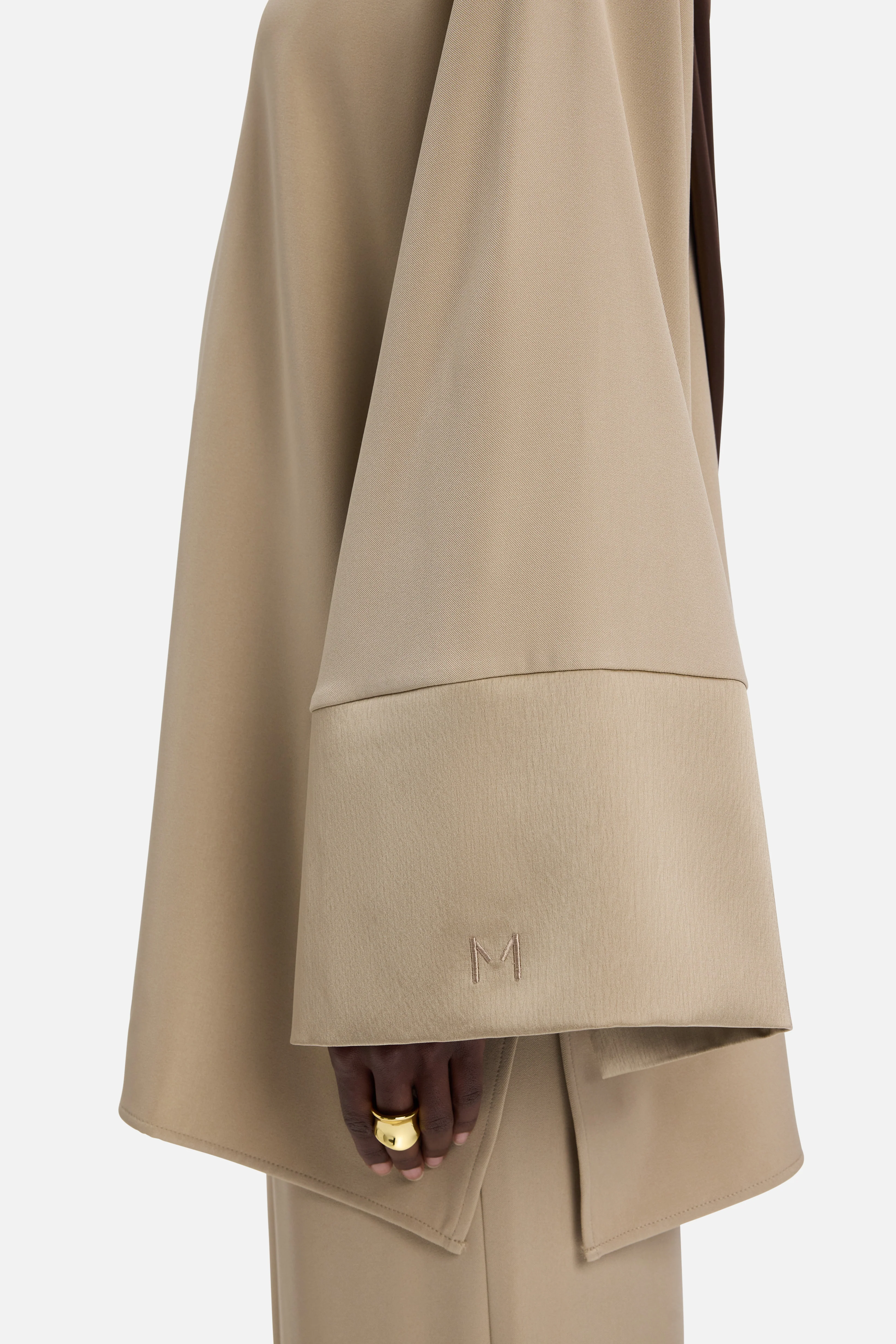 Satin Trim Blouse | Mocha - Image 3